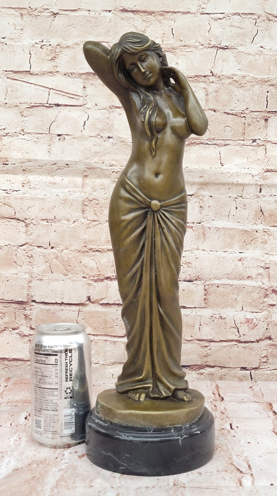 Art Deco Classic Nude Handcrafted Woman by Italian Artisan Aldo Vitaleh Sale