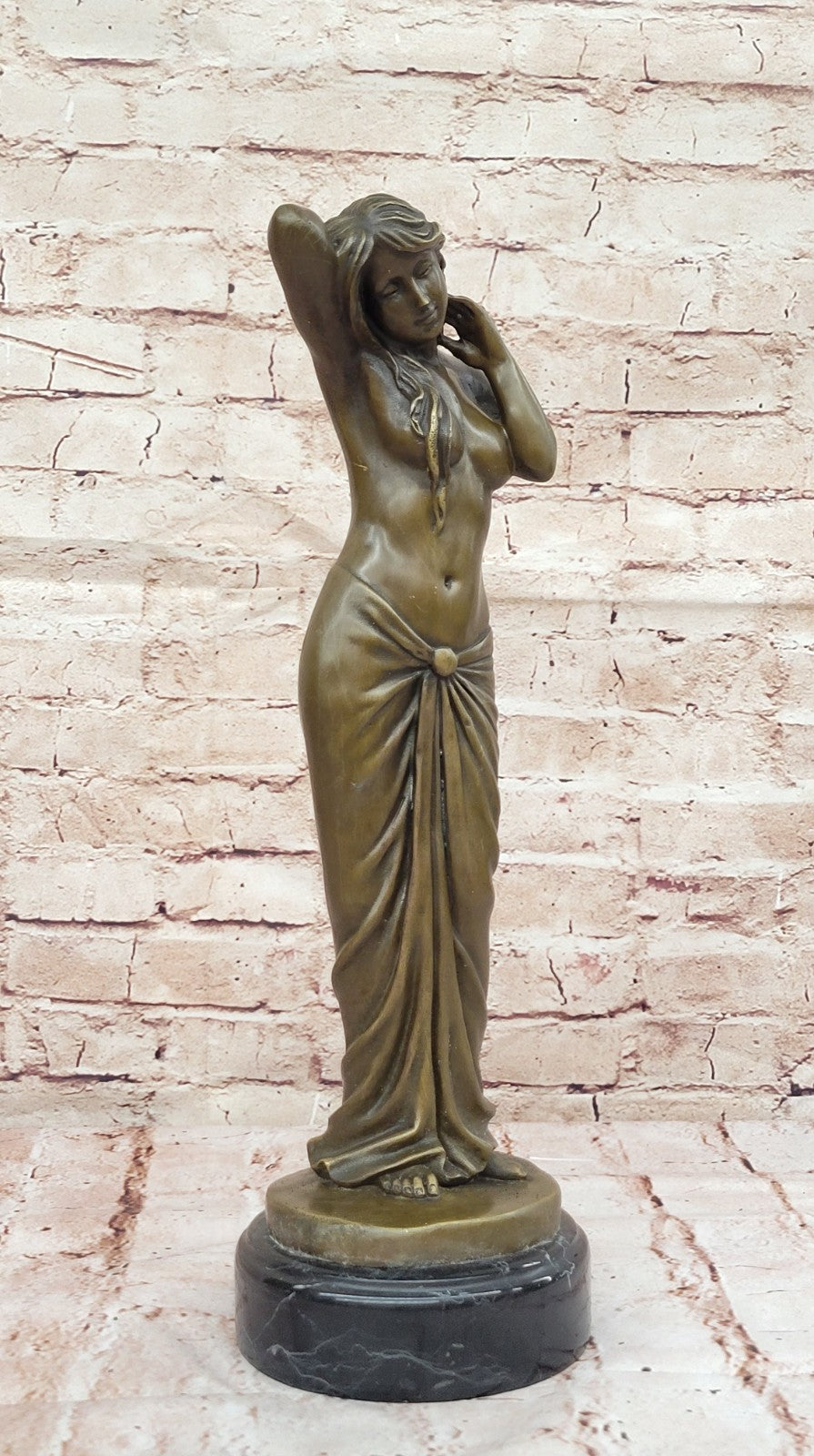 Art Deco Classic Nude Handcrafted Woman by Italian Artisan Aldo Vitaleh Sale