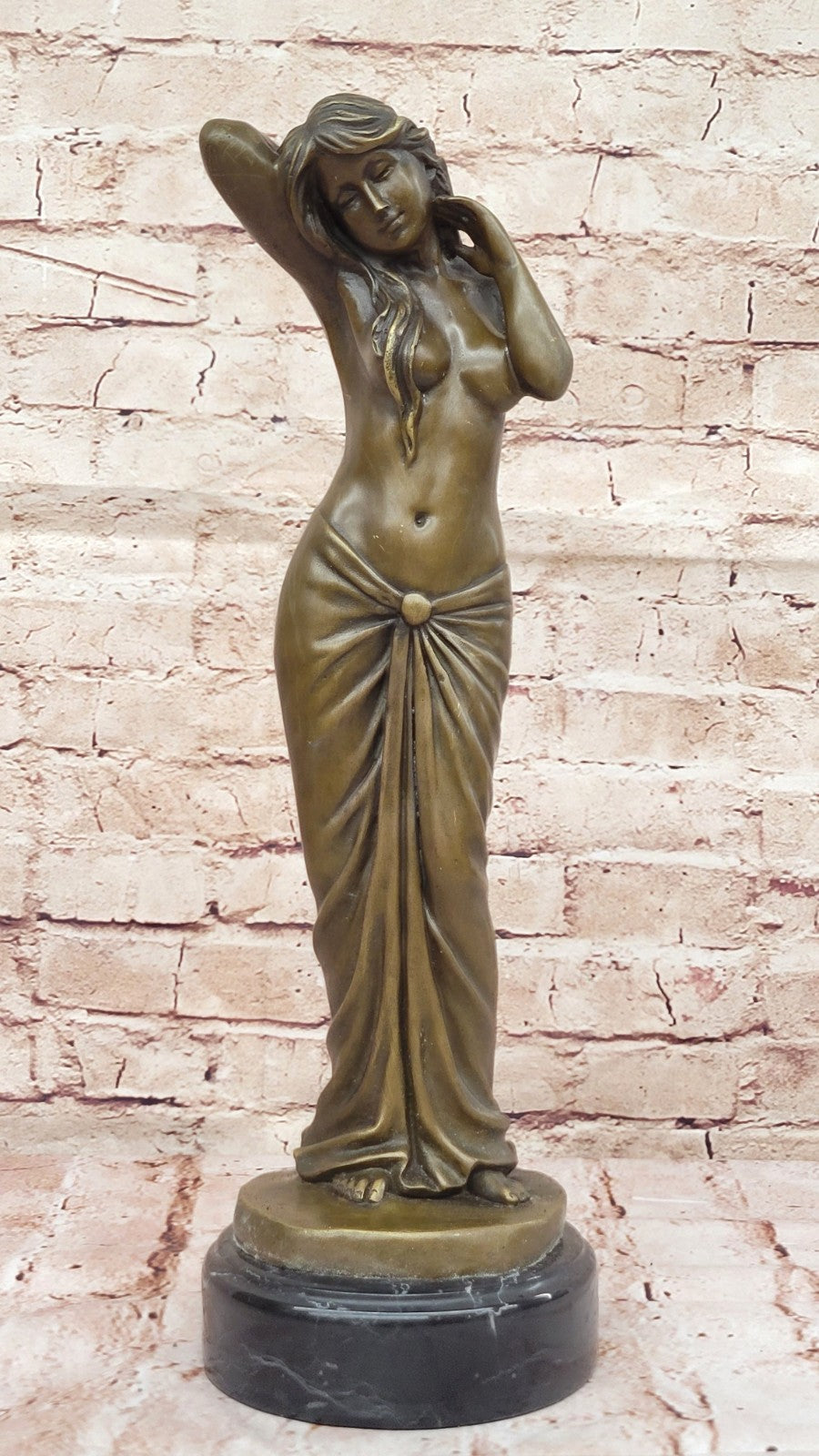 Art Deco Classic Nude Handcrafted Woman by Italian Artisan Aldo Vitaleh Sale