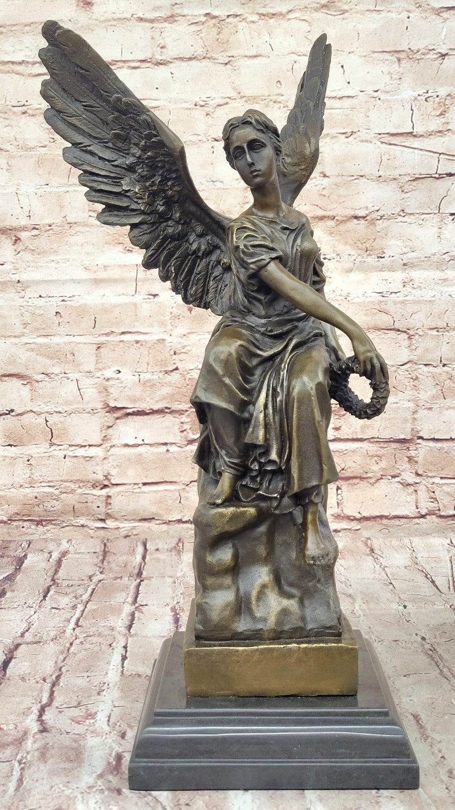 ART Archangels Nike Angel of Victory Mythical Bronze Sculpture Statue Decor GIFT