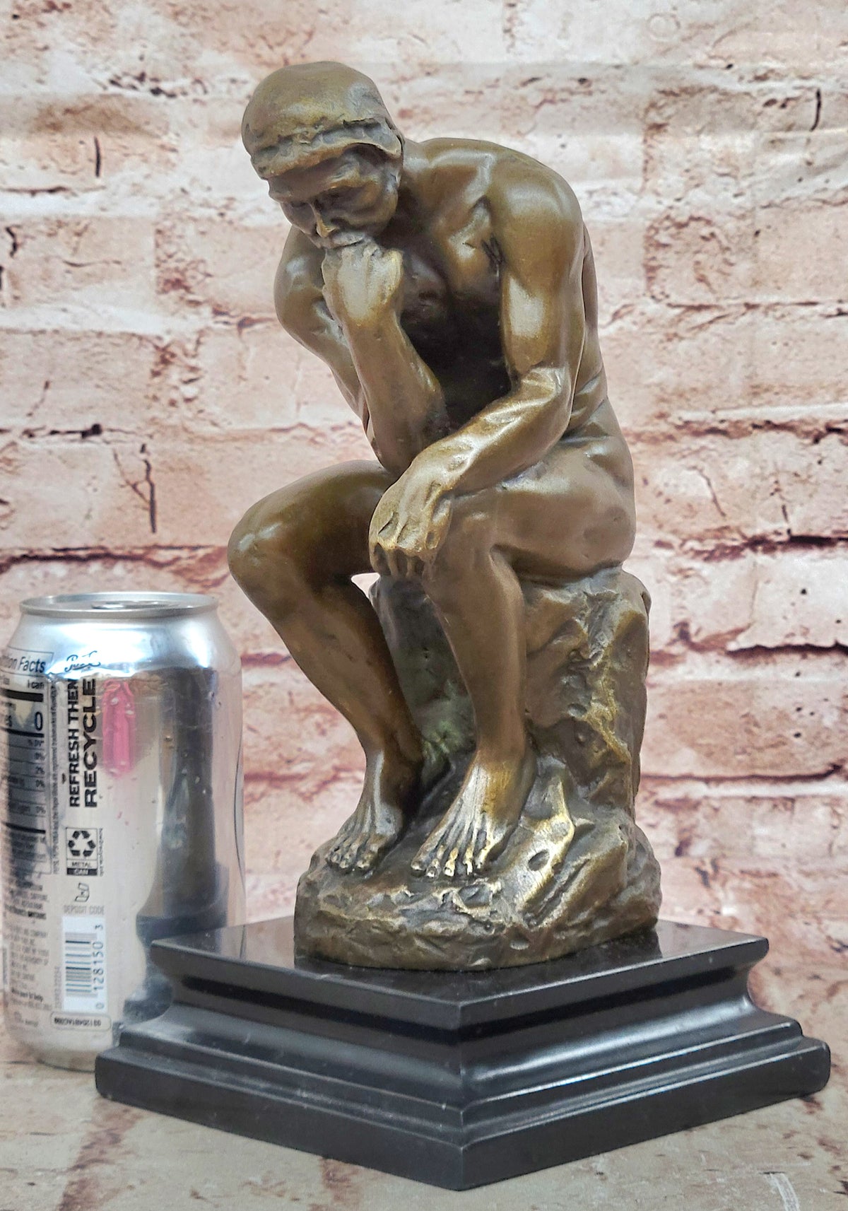 Bronze Sculpture Statue 10" The Thinker Rodin Sculpture Museum Reproduction Sale