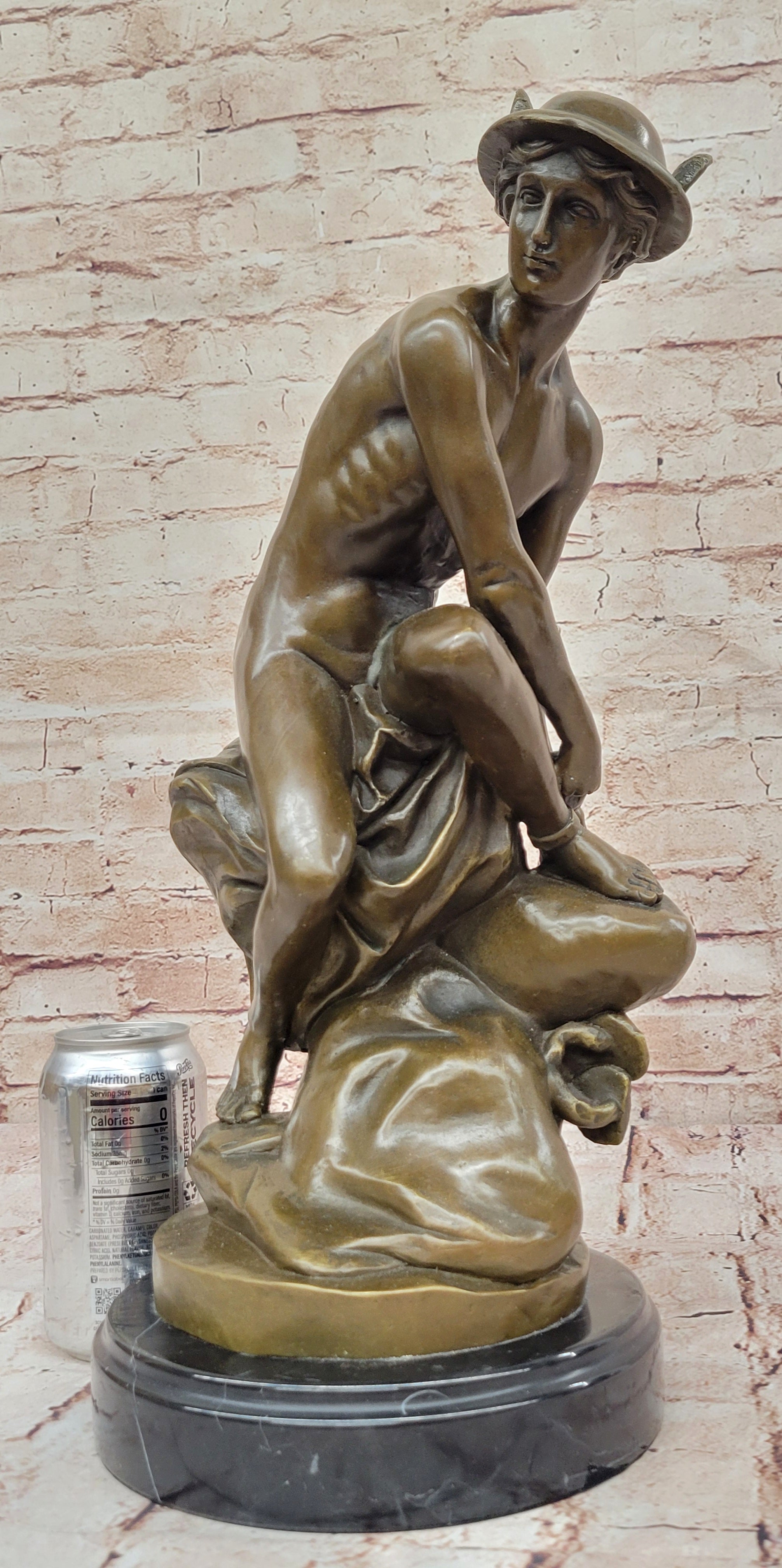 Handcrafted bronze sculpture SALE Mythical Myth Roman Classic Mercury Casting AR