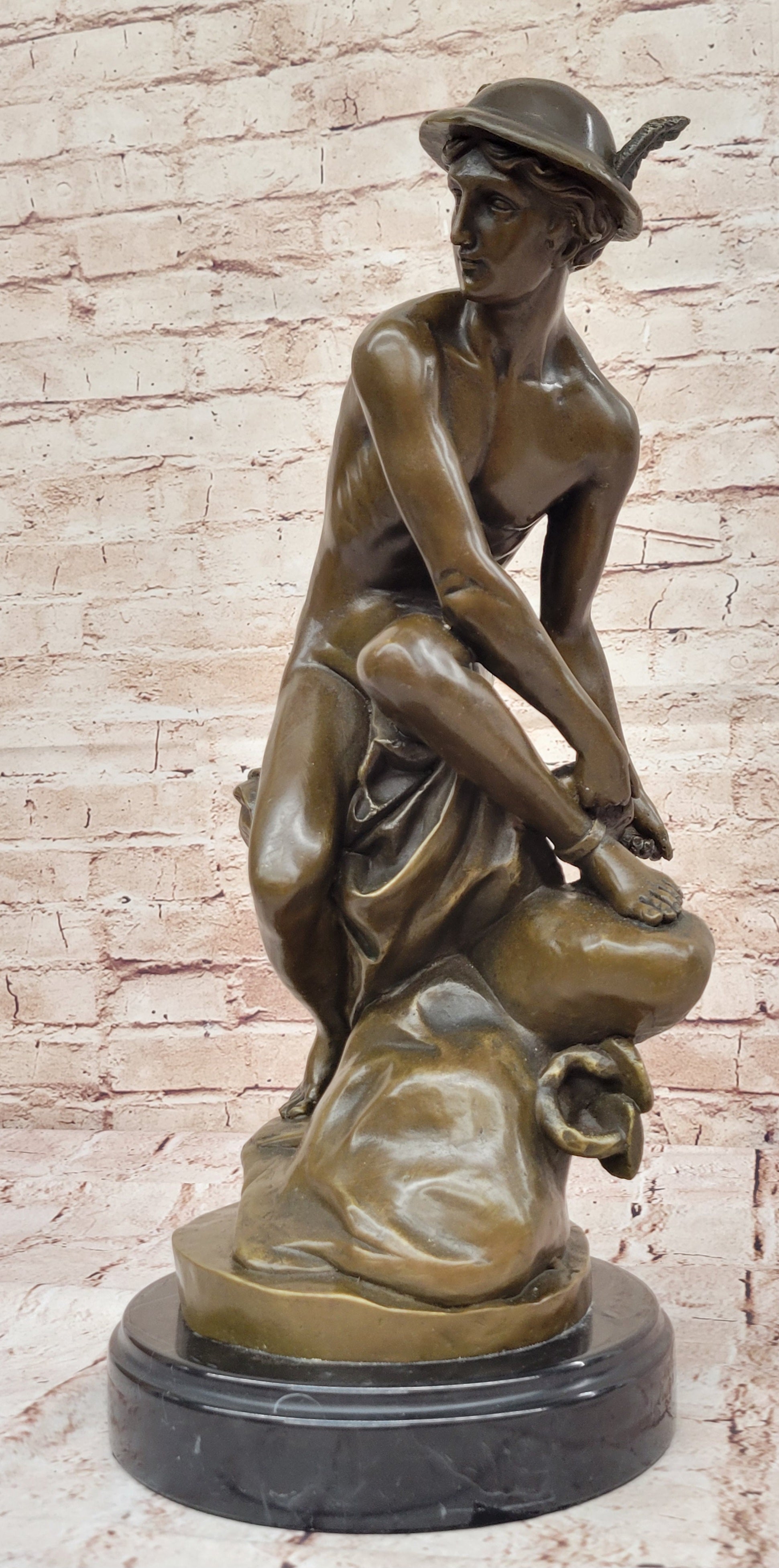 Handcrafted bronze sculpture SALE Mythical Myth Roman Classic Mercury Casting AR