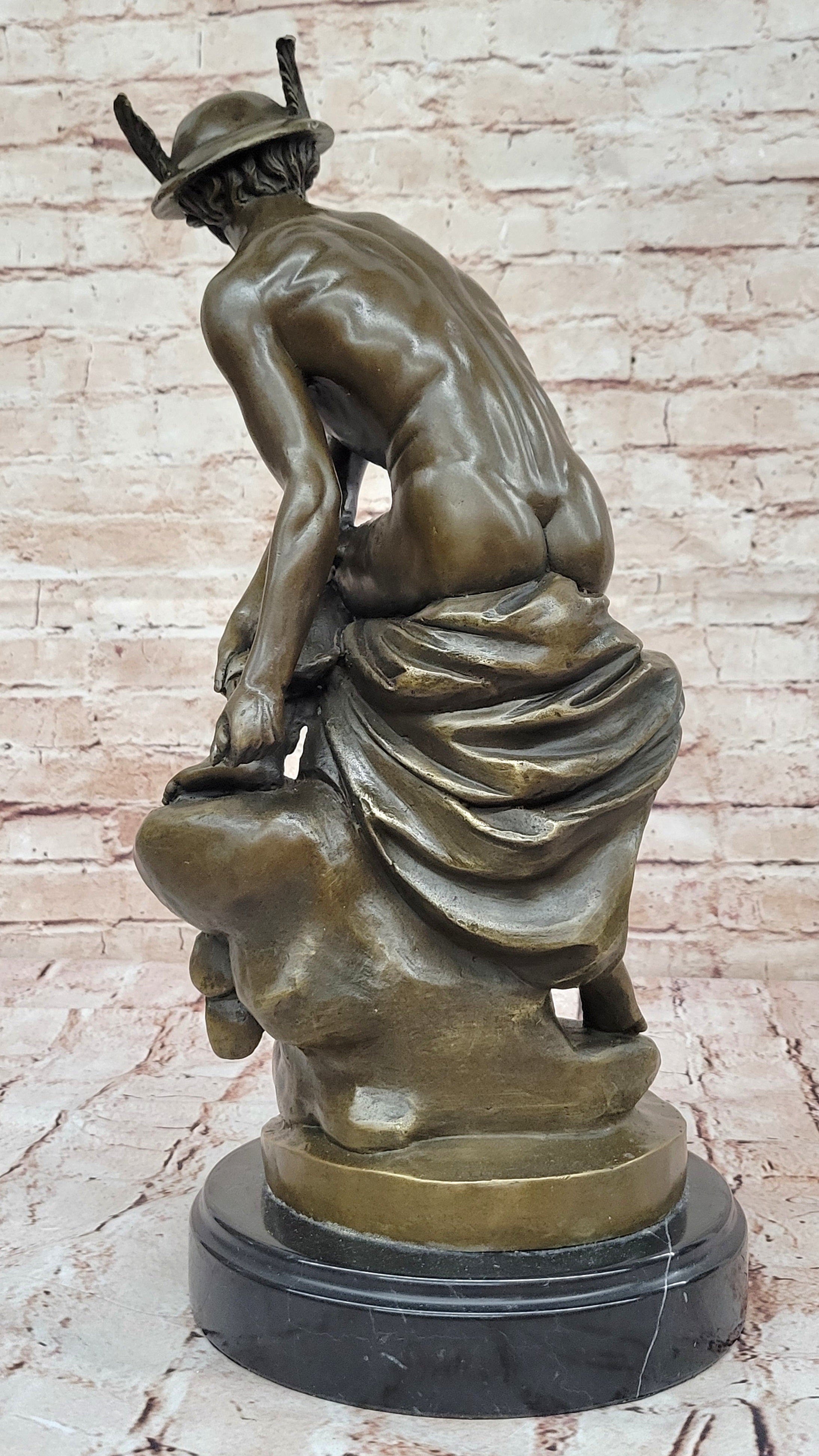 Handcrafted bronze sculpture SALE Mythical Myth Roman Classic Mercury Casting AR