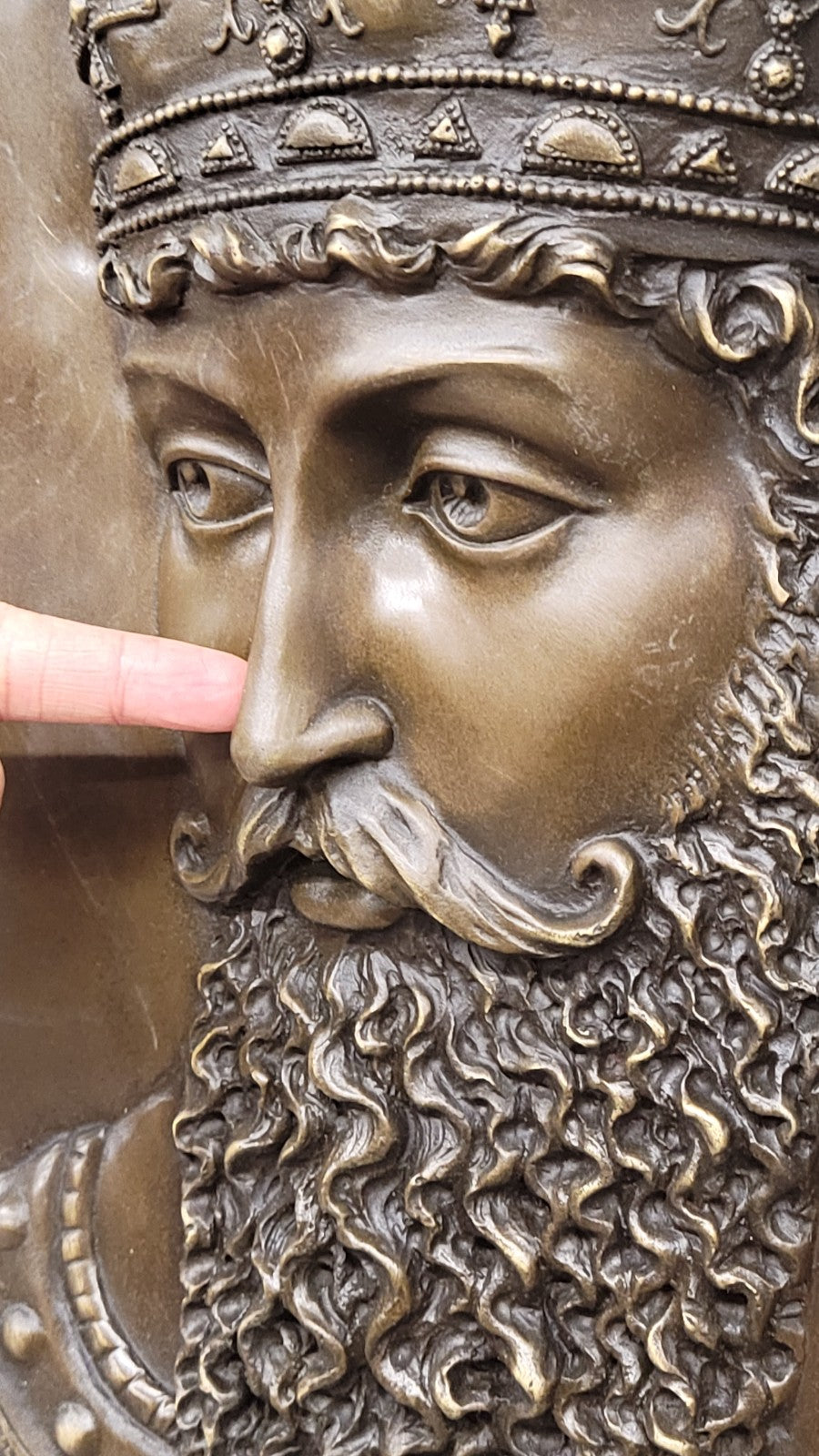 Art Deco Cyrus The Great Greatest Persian Empire King Bronze Sculpture for Wall