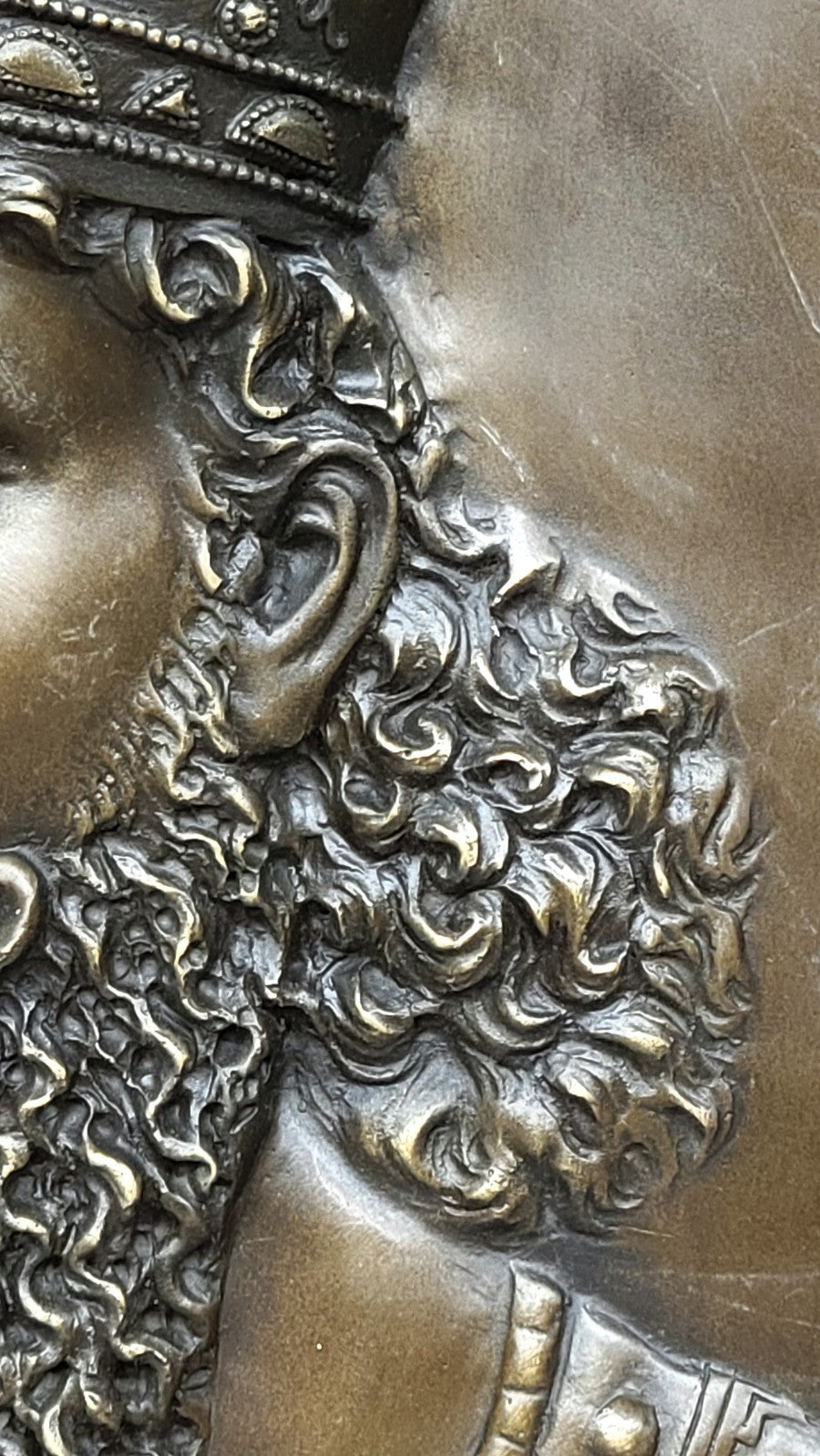 Art Deco Cyrus The Great Greatest Persian Empire King Bronze Sculpture for Wall