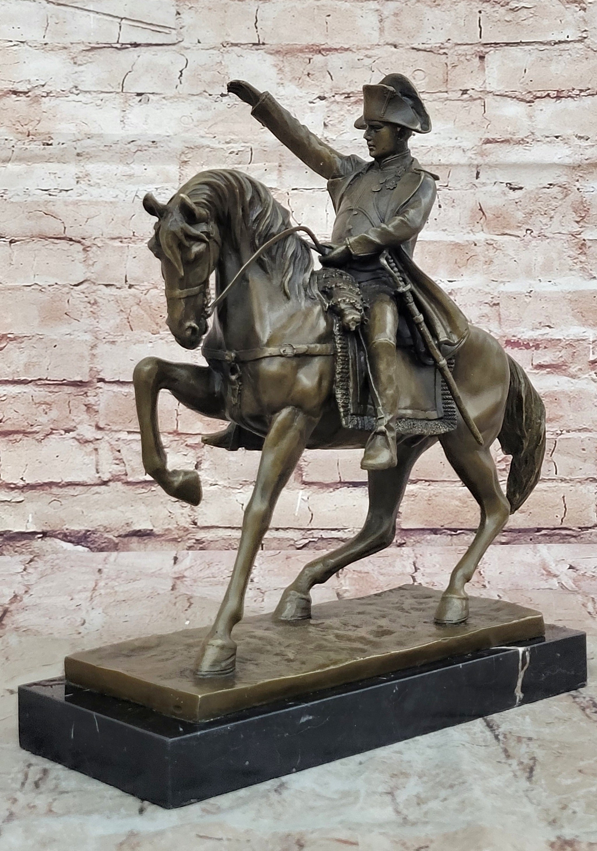 Bronze Sculpture 22 LBS Napoleon Bonaparte French Emperor Soldier Figurine Sale