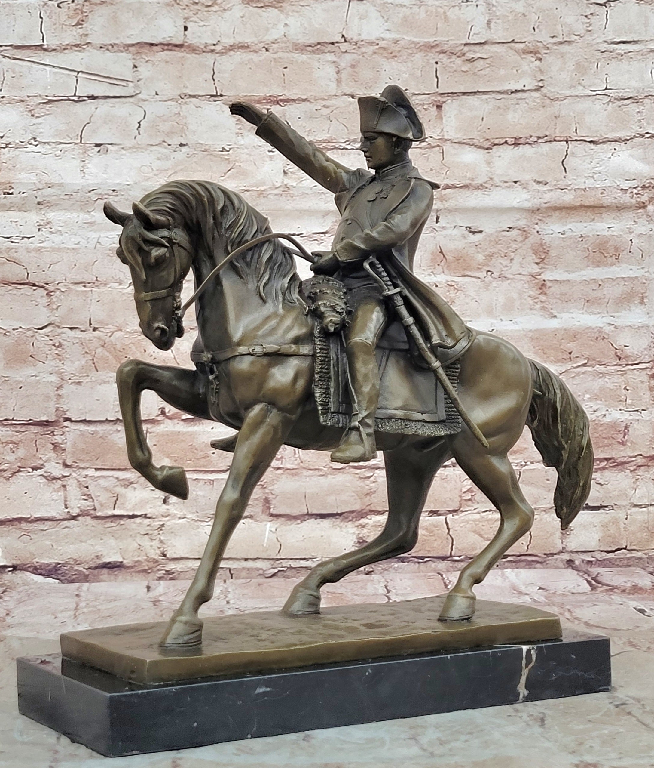 Bronze Sculpture 22 LBS Napoleon Bonaparte French Emperor Soldier Figurine Sale