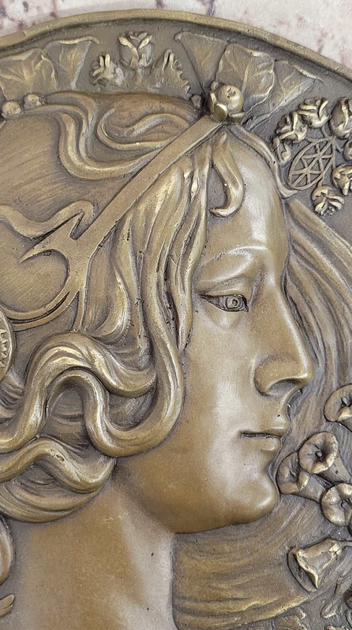 HAND CRAFT BRONZE BAS RELIEF WALL PANEL ORIGINAL STATUE SCULPTURE FIGURINE SALE