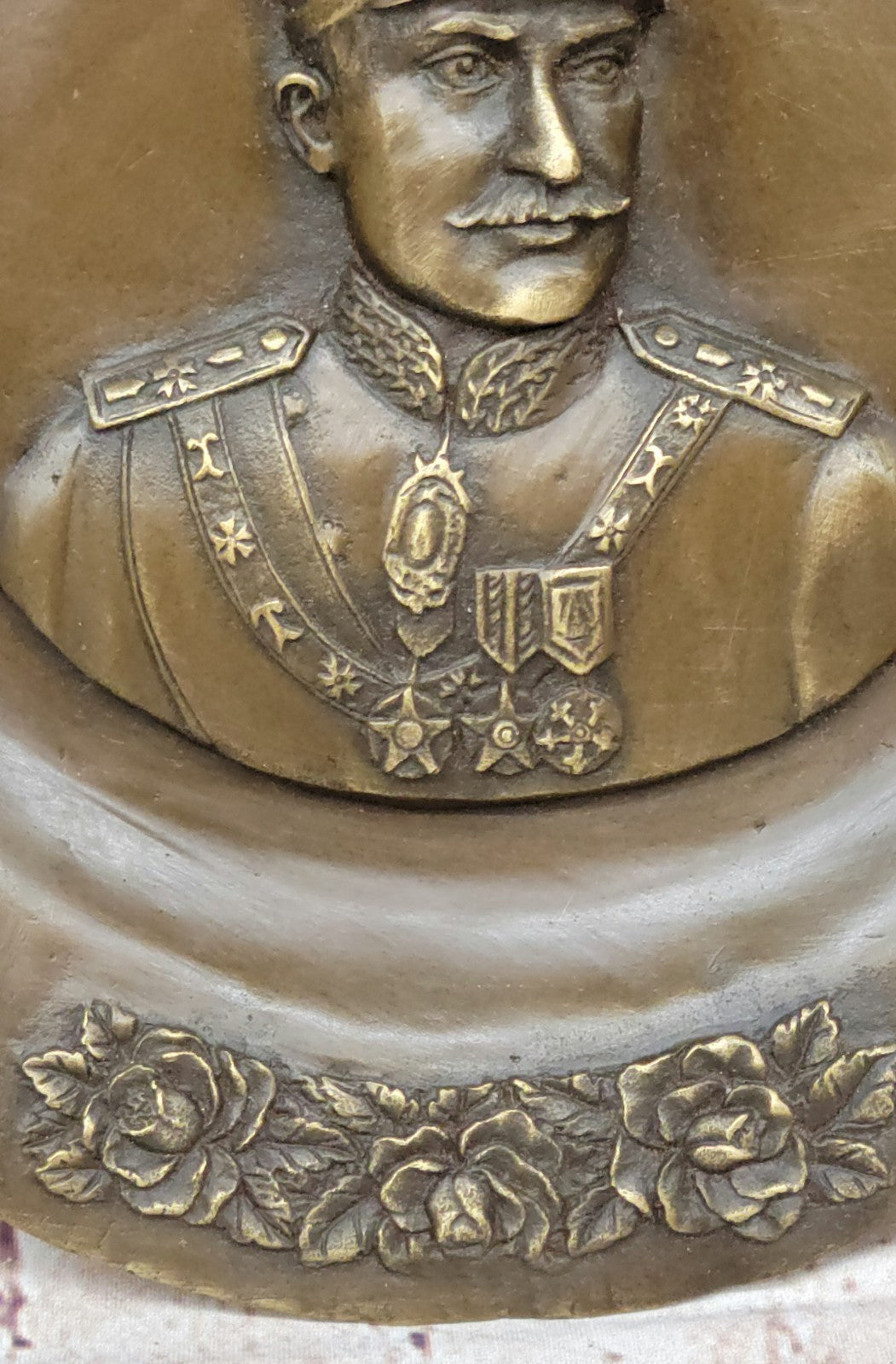 Reza Shah Pahlavi Memorial Bas-Relief Bronze Plaque by Artist Kaneve Art Decor