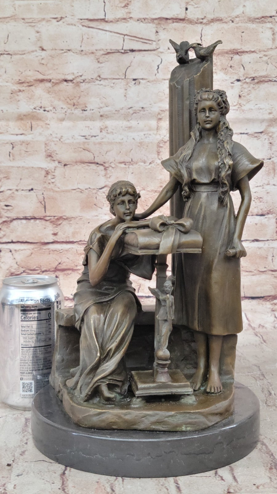 VERY FINE FRENCH YOUNG GIRLS MAIDEN BRONZE FIGURE SIGNED HIPPOLYTE MOREAU FIGURE