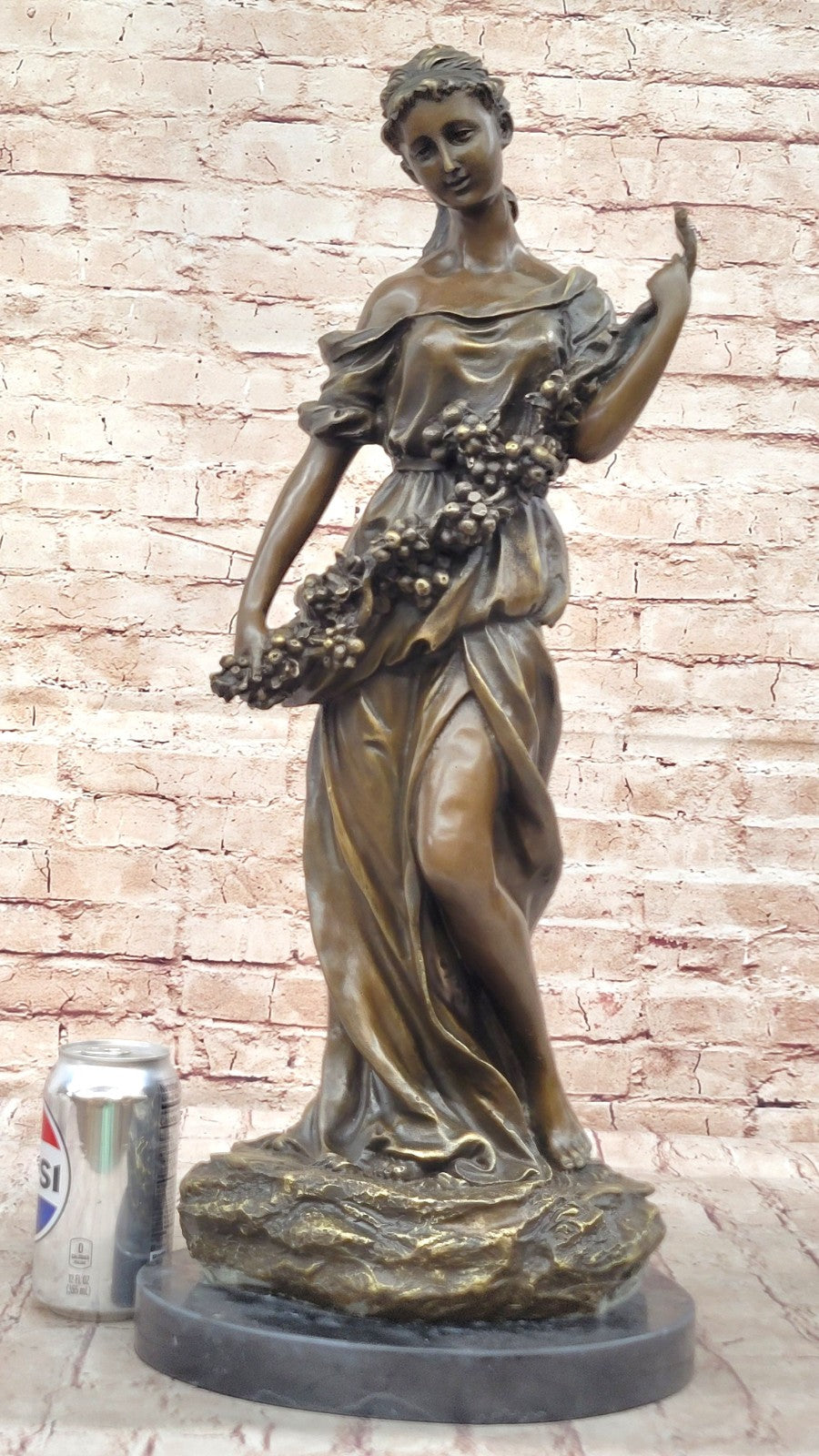 Demeter Greek Goddess of Harvest Bust Figurine Statue Genuine Real Bronze DEAL