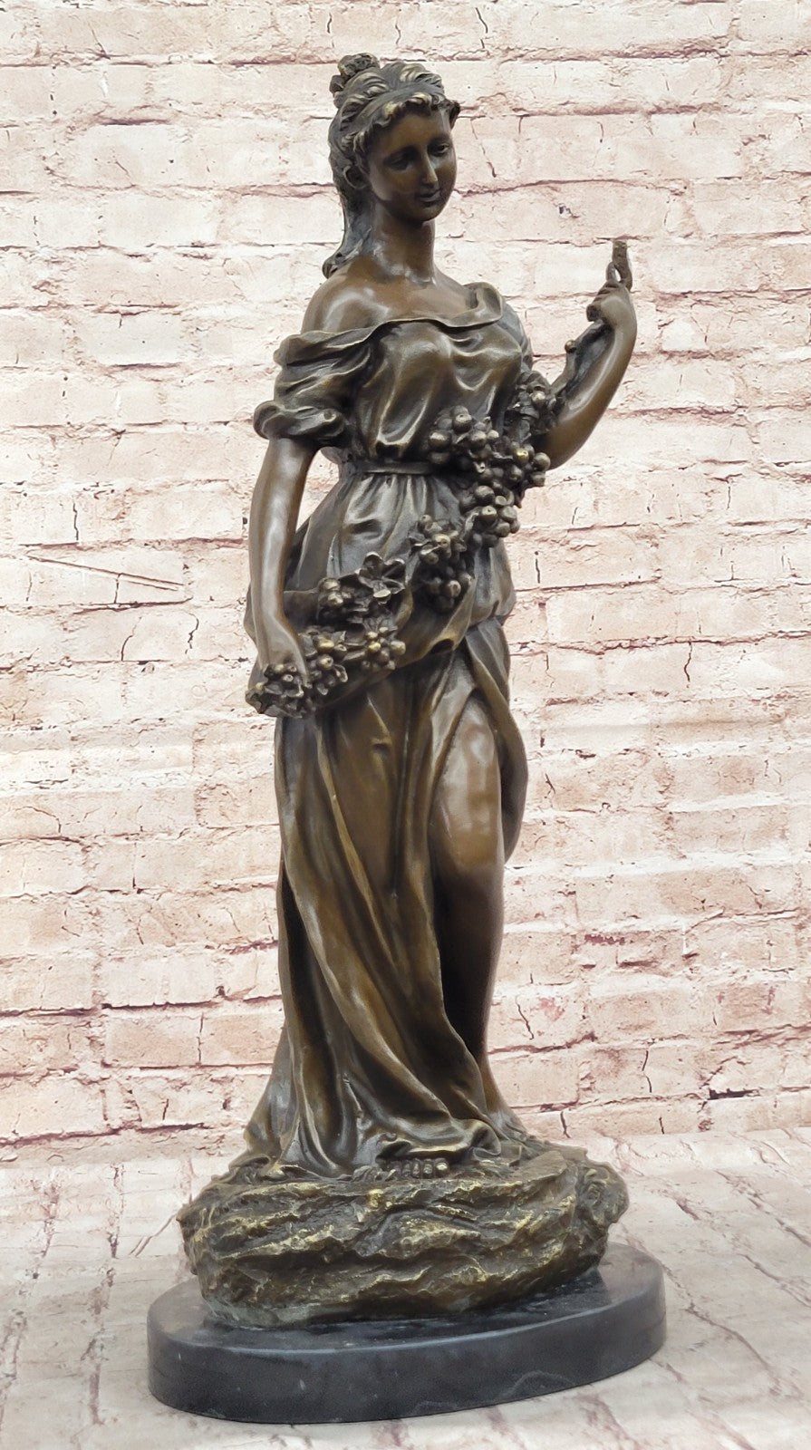 Demeter Greek Goddess of Harvest Bust Figurine Statue Genuine Real Bronze DEAL