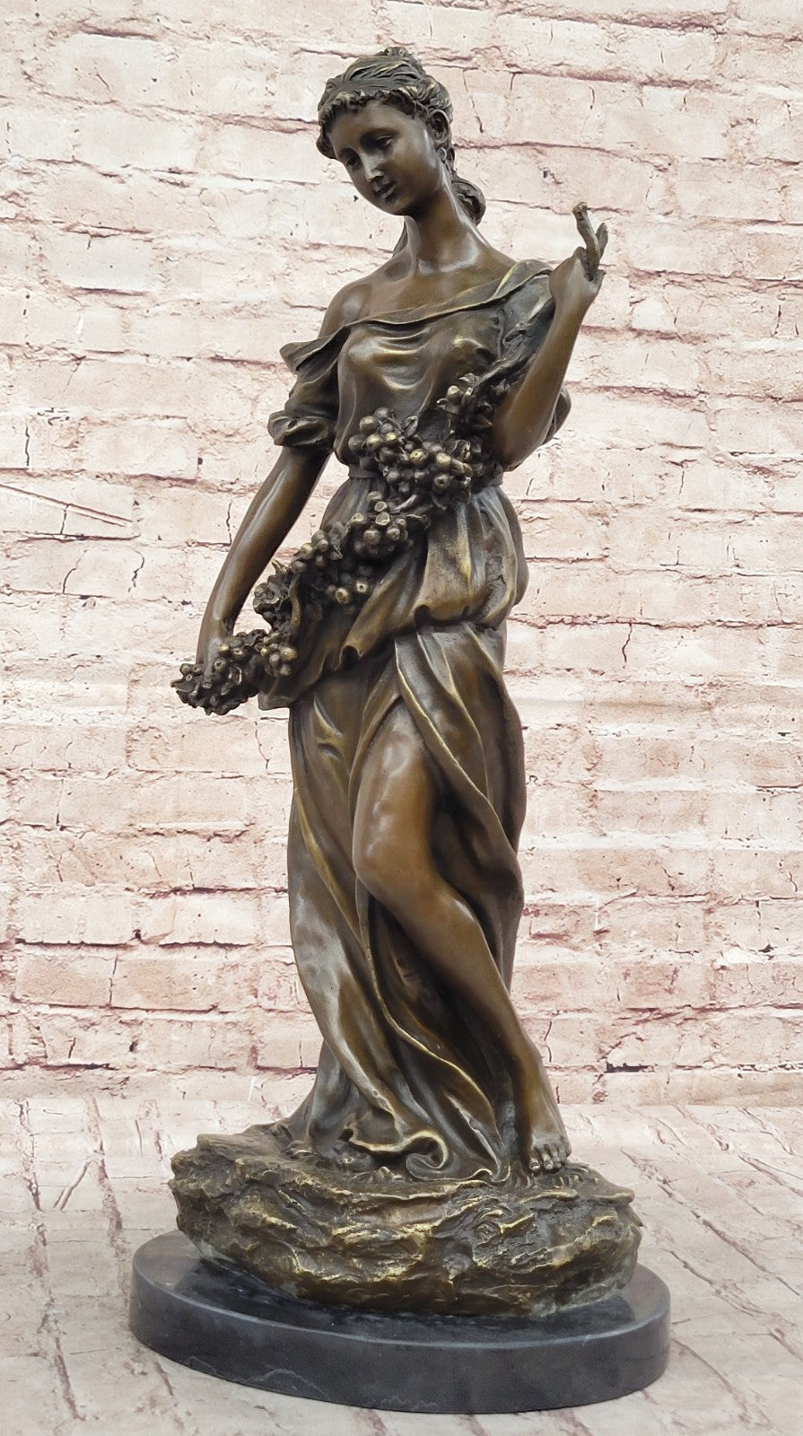 Demeter Greek Goddess of Harvest Bust Figurine Statue Genuine Real Bronze DEAL