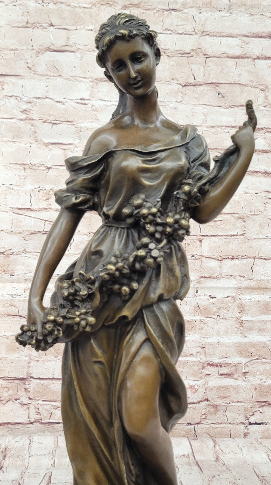 Demeter Greek Goddess of Harvest Bust Figurine Statue Genuine Real Bronze DEAL