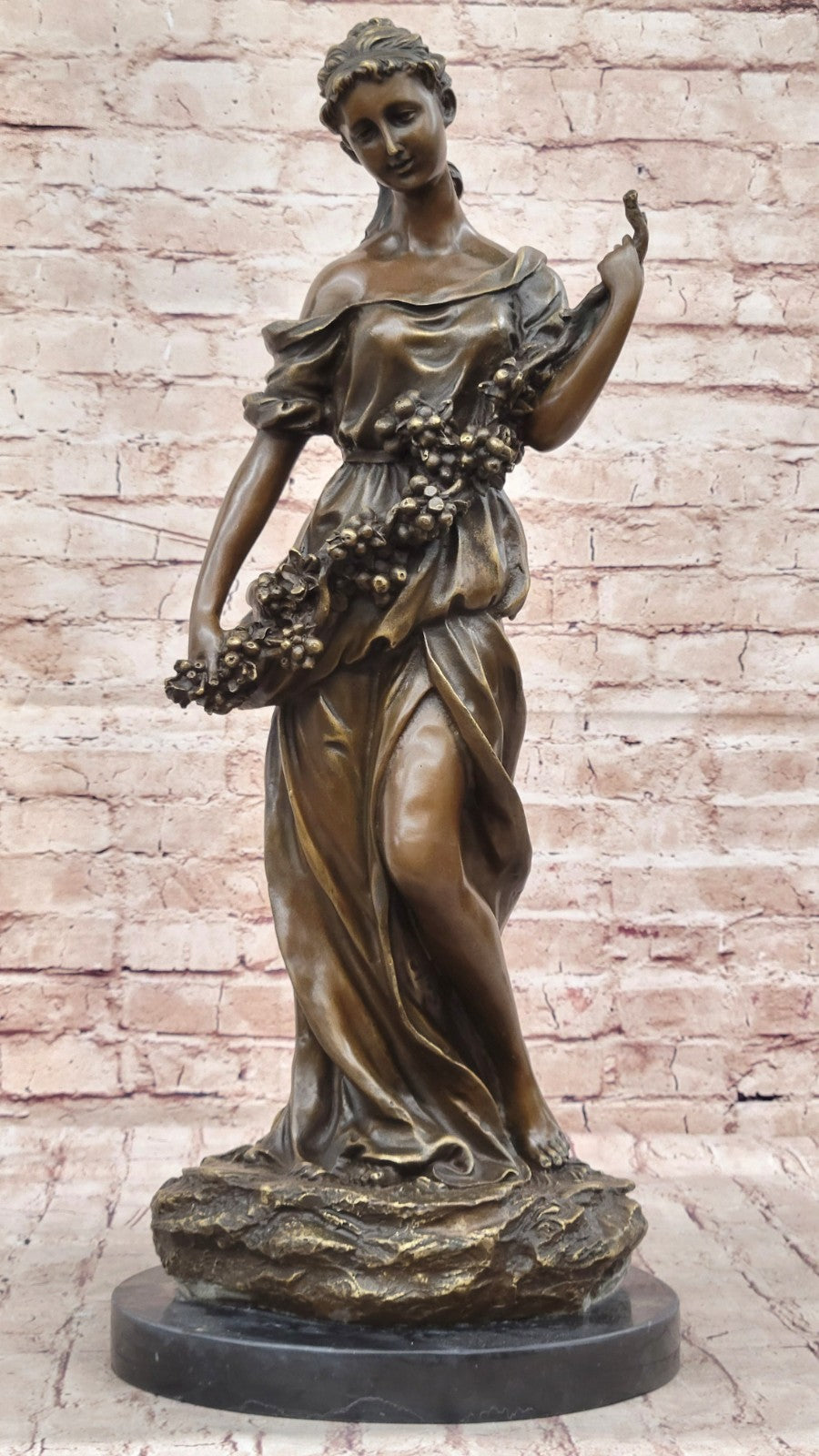 Demeter Greek Goddess of Harvest Bust Figurine Statue Genuine Real Bronze DEAL