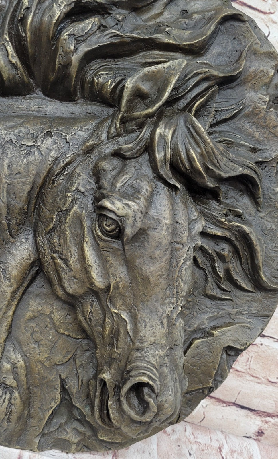 Handcrafted bronze sculpture SALE Head Horse Bust Unique Barye Signed Artwork