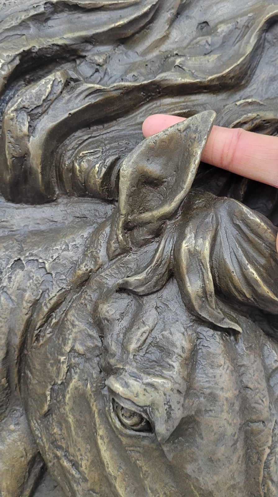 Handcrafted bronze sculpture SALE Head Horse Bust Unique Barye Signed Artwork