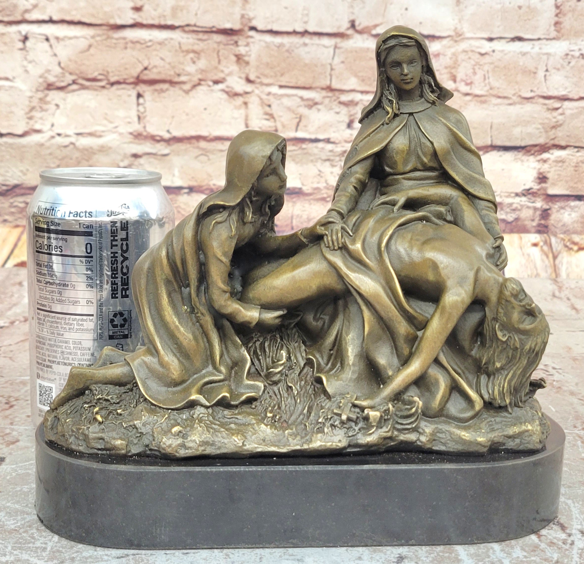 Christ with the Virgin and St. Mary Magdalene bronze Religious Church Bronze art