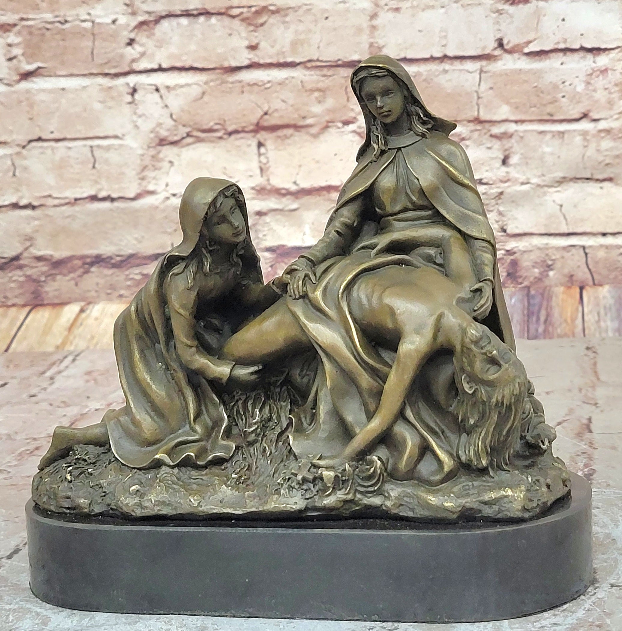 Christ with the Virgin and St. Mary Magdalene bronze Religious Church Bronze art