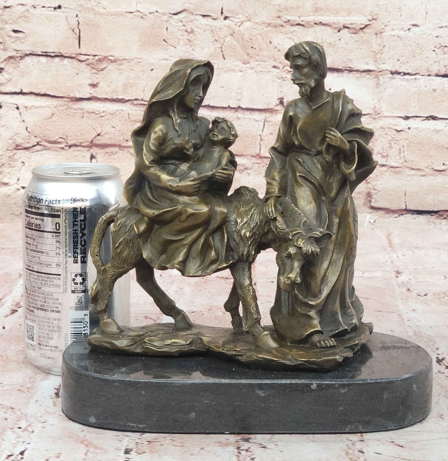 Handcrafted bronze sculpture SALE Ev Biblical Egypt Into Flight Signed Original