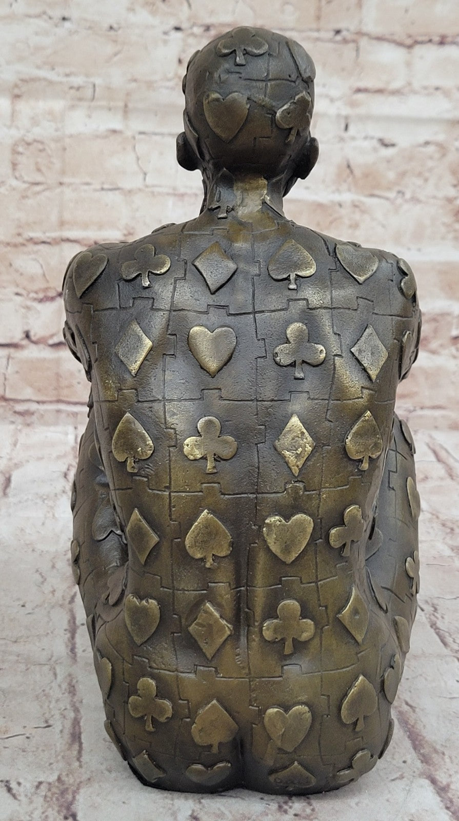 Salvador Dali Nude Sitting Male Bronze Sculpture Figurine Figure Decor