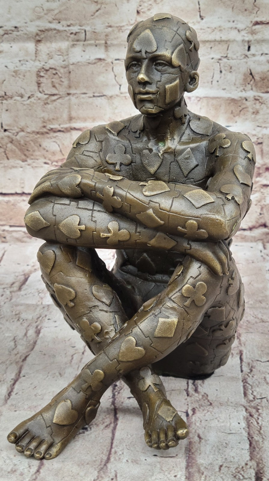 Salvador Dali Nude Sitting Male Bronze Sculpture Figurine Figure Decor