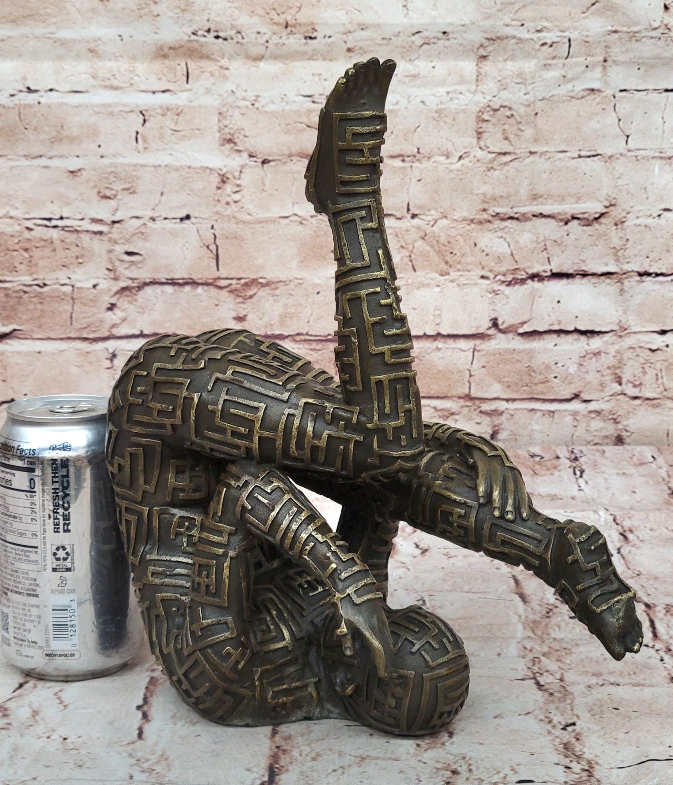 COLLECTIBLE BRONZE SCULPTURE STATUE Art Deco Rare Salvador Dali Male Figurine