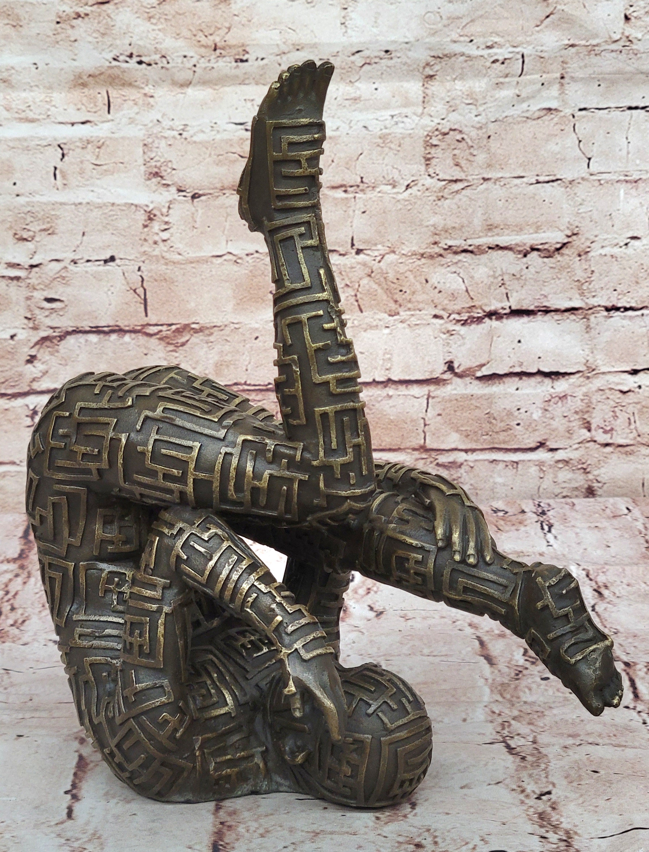 COLLECTIBLE BRONZE SCULPTURE STATUE Art Deco Rare Salvador Dali Male Figurine