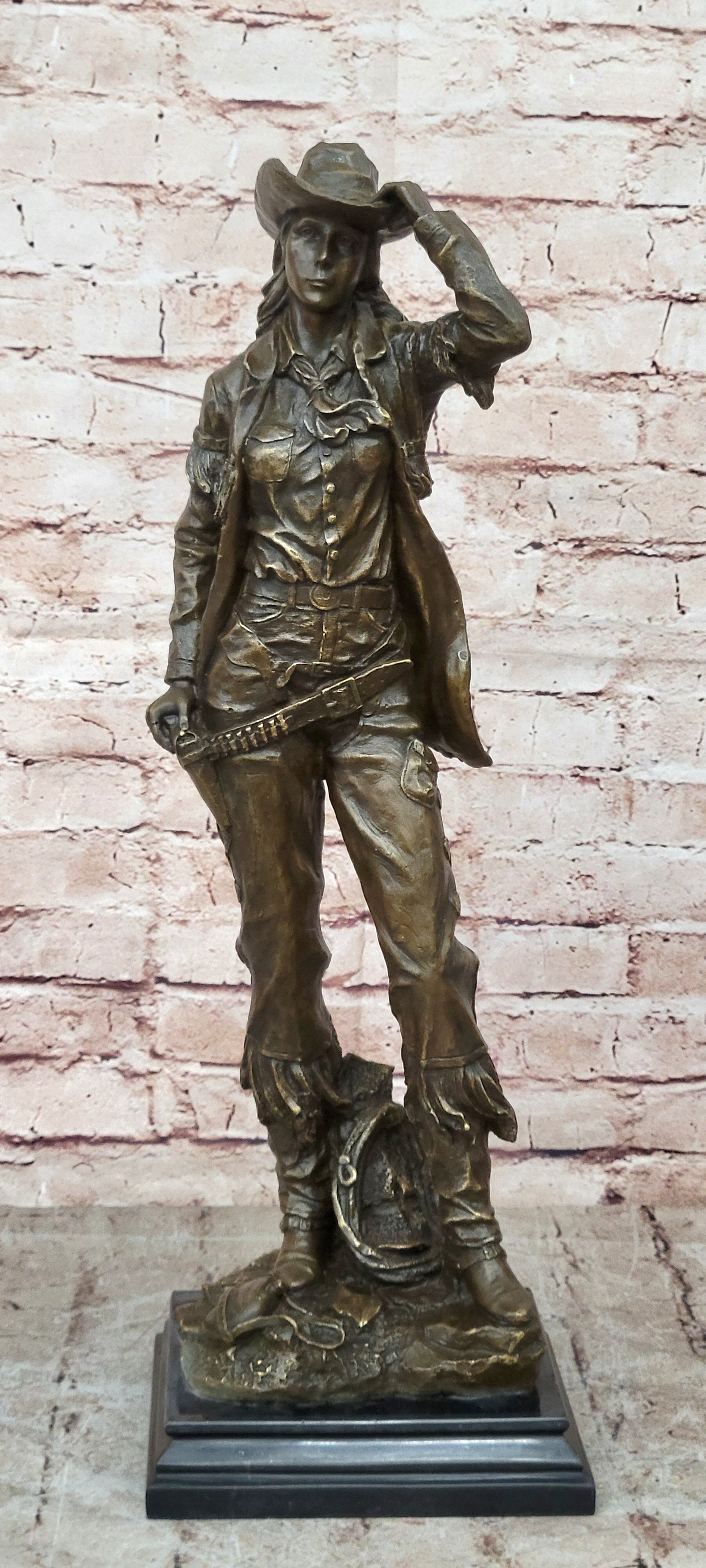 Bronze Hand Made Signed Original Rare Mid century American Americana Statue Sale