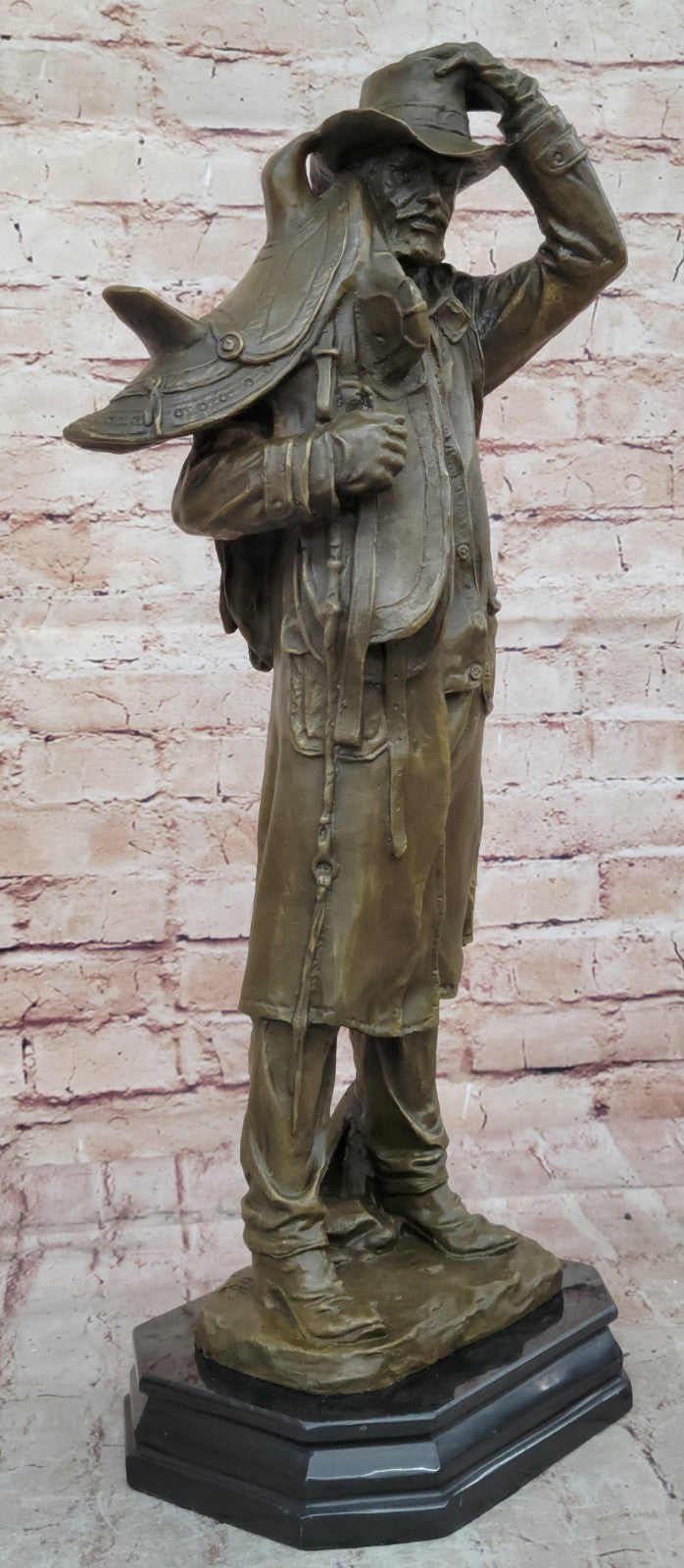 Original Season Cowboy Sheriff Bronze Sculpture Statue Hot Cast Home Deco