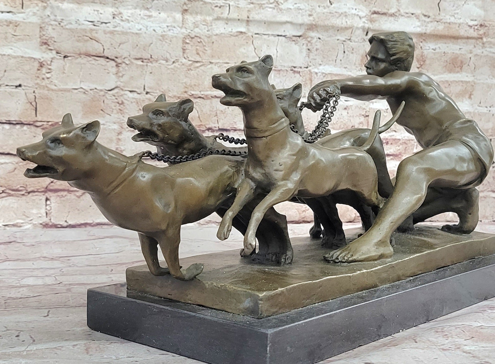 Art Deco Bronze Statue “The Release” – Signed Alex Kelety Hungarian Artist Figurine for Sale