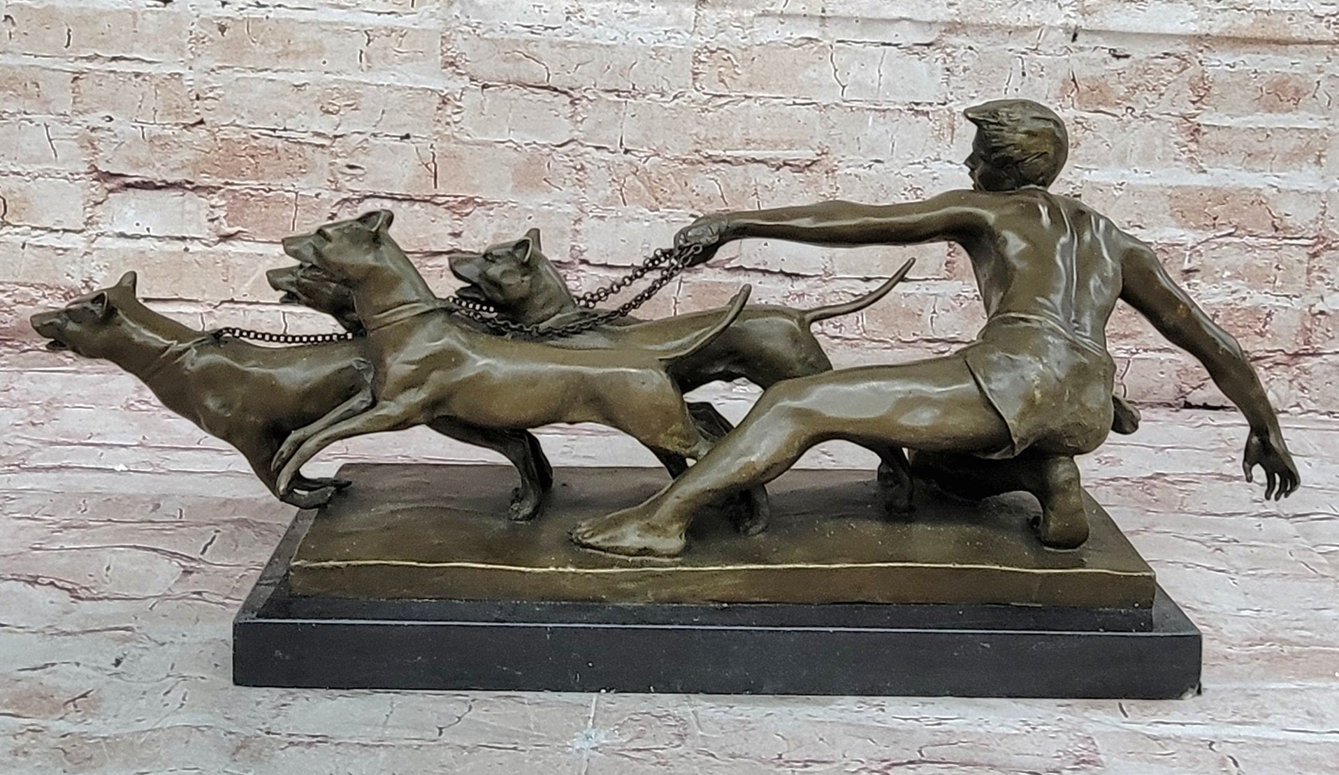 Art Deco Bronze Statue “The Release” – Signed Alex Kelety Hungarian Artist Figurine for Sale
