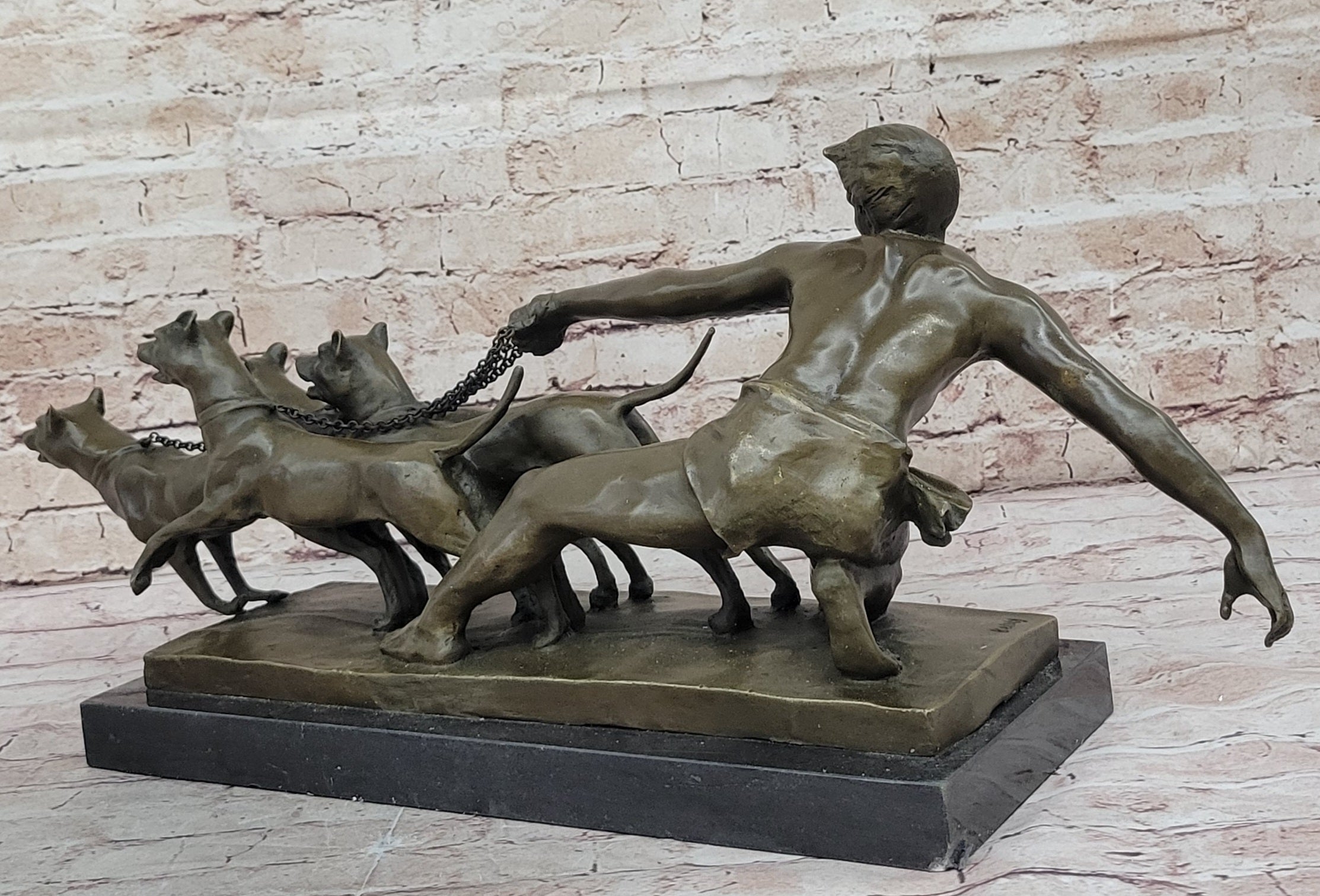 Art Deco Bronze Statue “The Release” – Signed Alex Kelety Hungarian Artist Figurine for Sale
