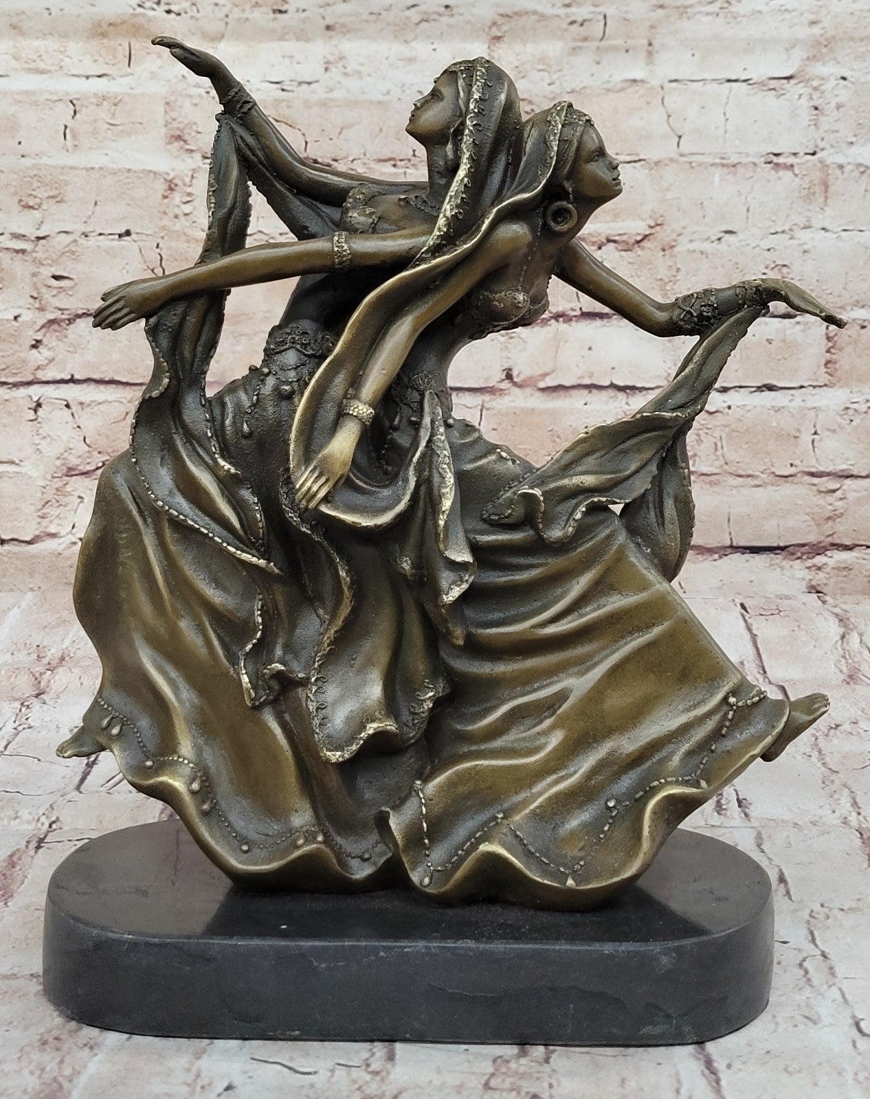 Handcrafted bronze sculpture SALE Vit Aldo By Dancer Twin Quality Museum Signed
