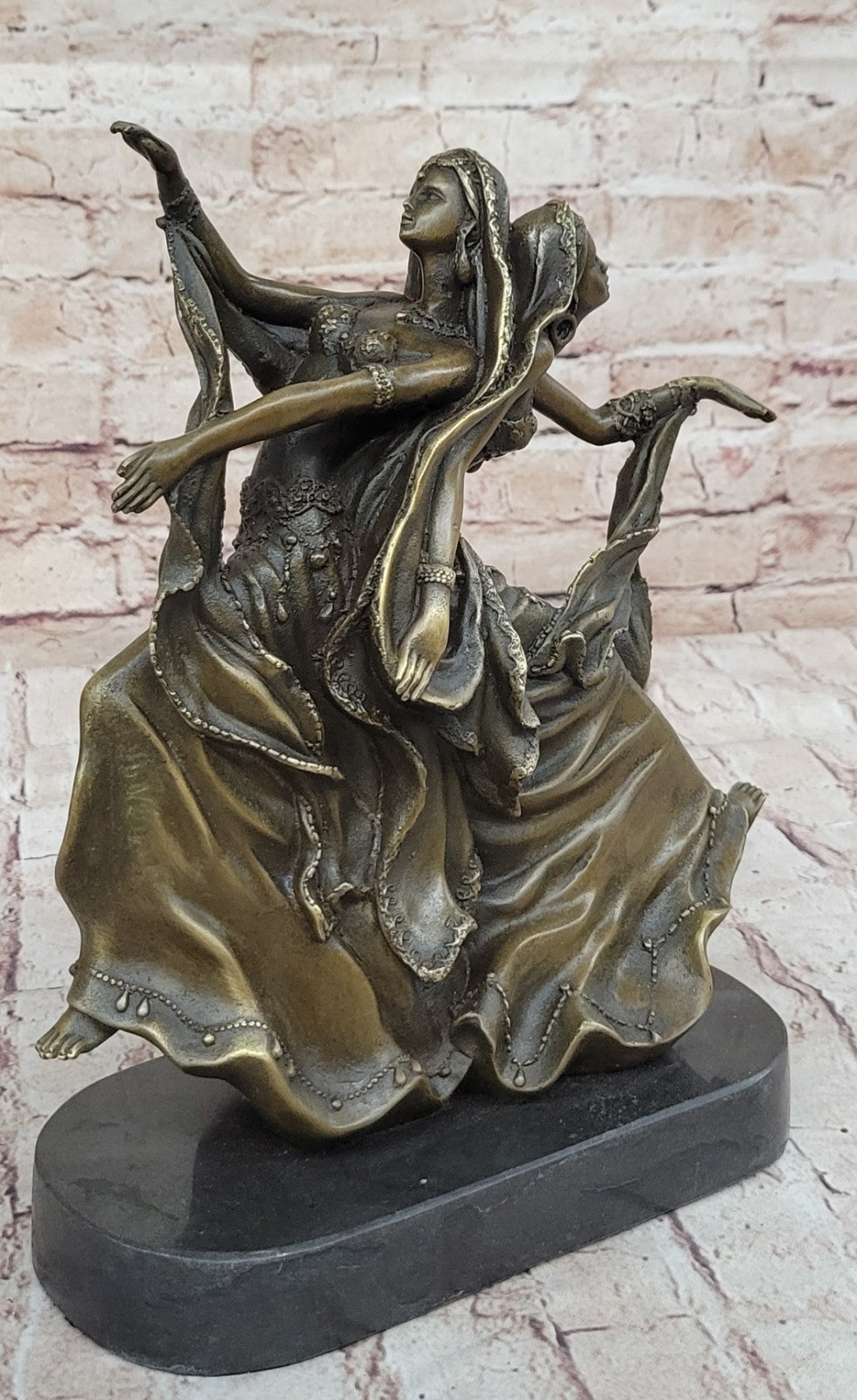 Handcrafted bronze sculpture SALE Vit Aldo By Dancer Twin Quality Museum Signed