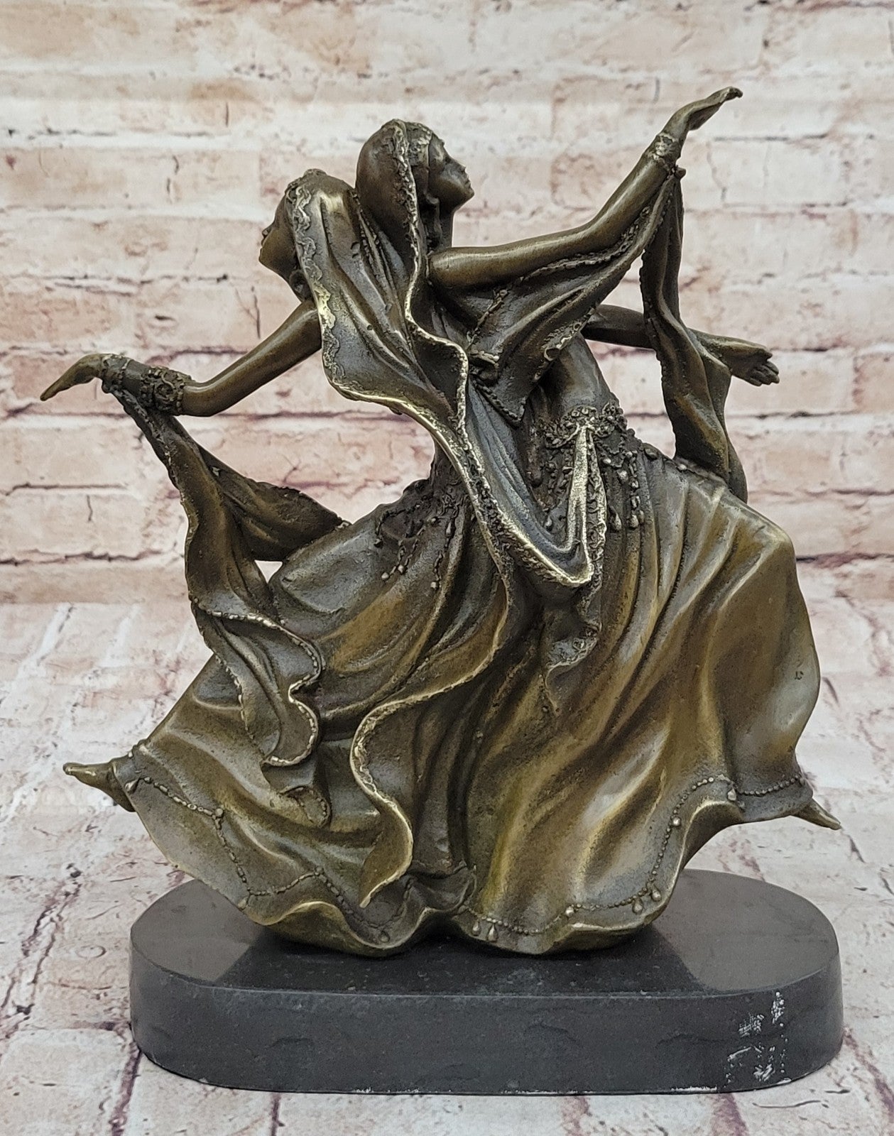 Handcrafted bronze sculpture SALE Vit Aldo By Dancer Twin Quality Museum Signed