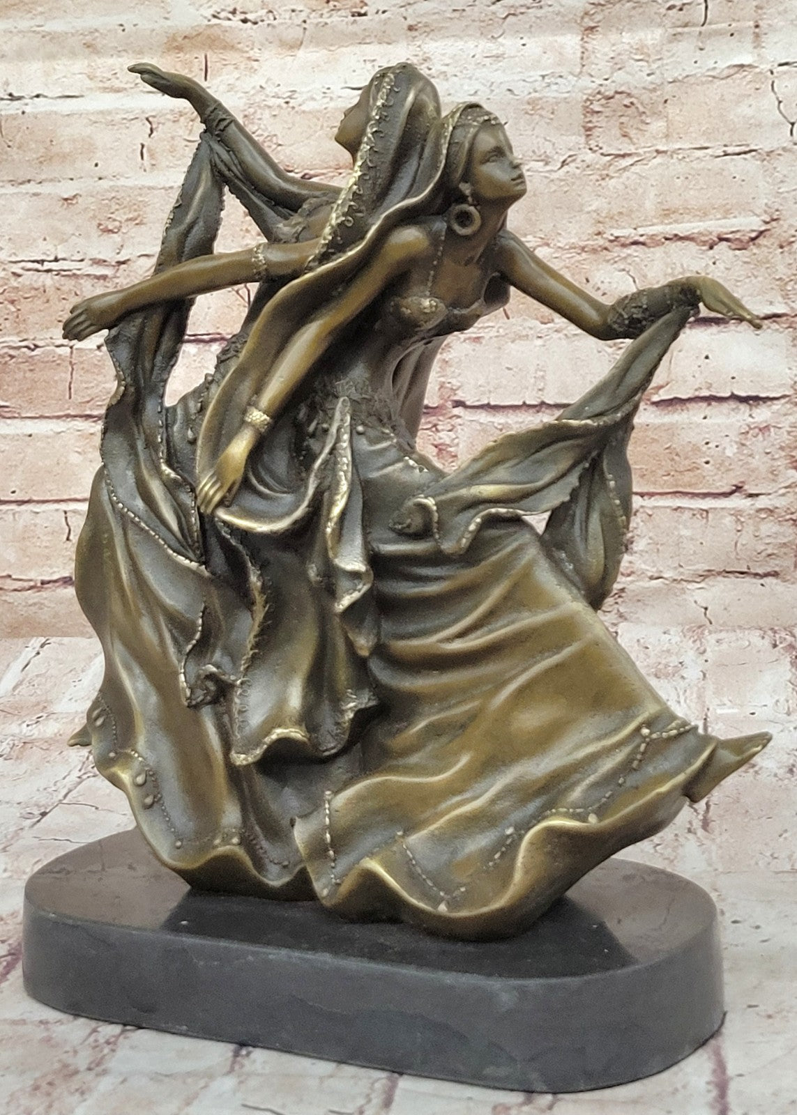 Handcrafted bronze sculpture SALE Vit Aldo By Dancer Twin Quality Museum Signed