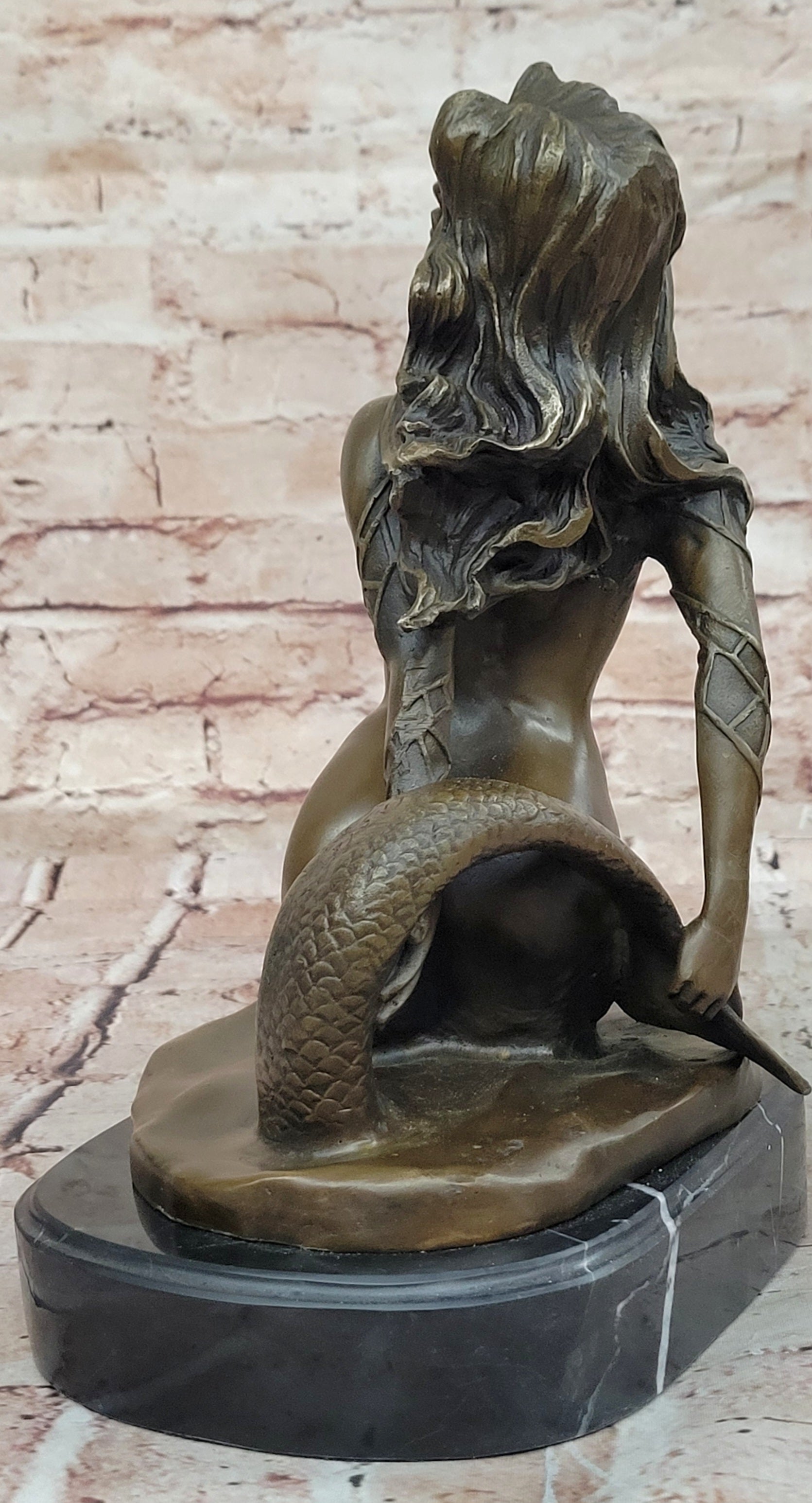 Cool Nauticals Hot Tropical Large Size Figure Head Mermaid Verde Bronze Nude