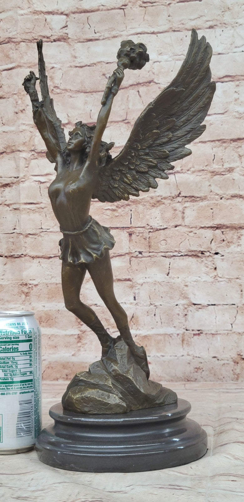 Handcrafted bronze sculpture SALE Mythical Religious Angel Moreau Signed Nude