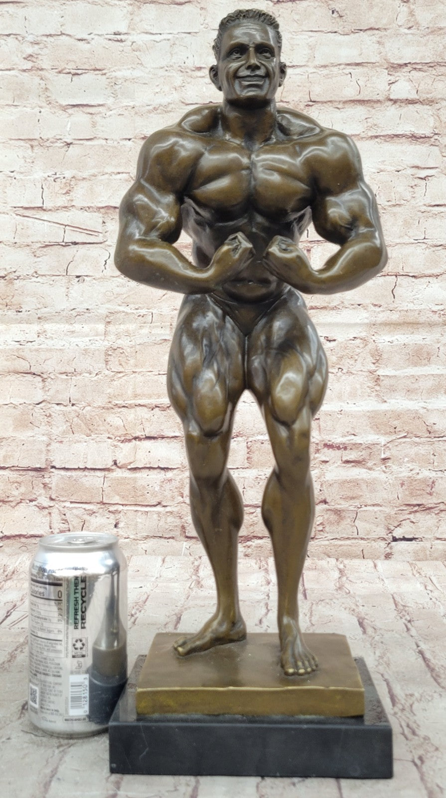 Handcrafted bronze sculpture SALE Marble Man Nude Art Modern Muscular Abstract