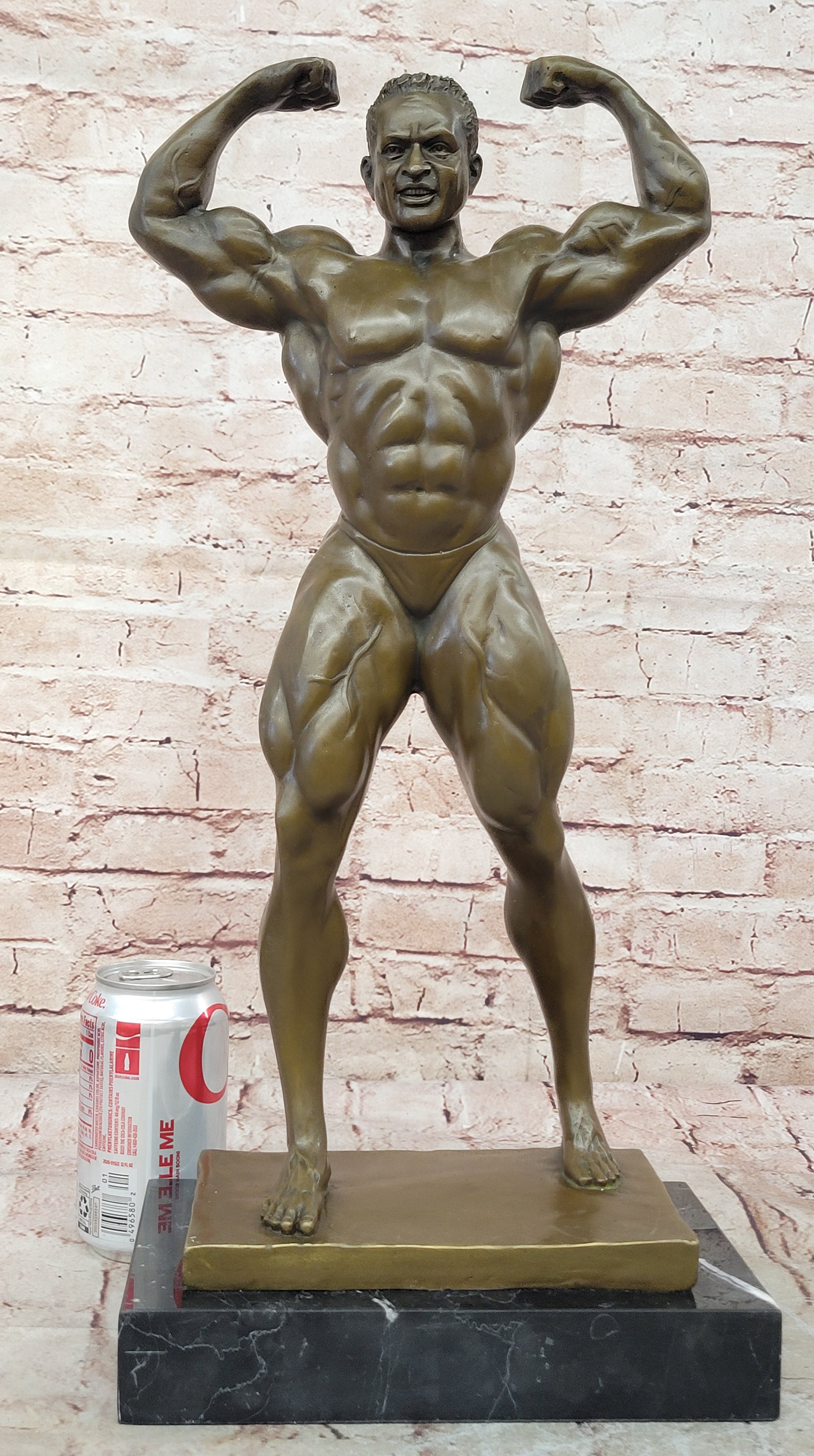 Handcrafted bronze sculpture SALE Decor Home Man Muscle Large Deco Art Original