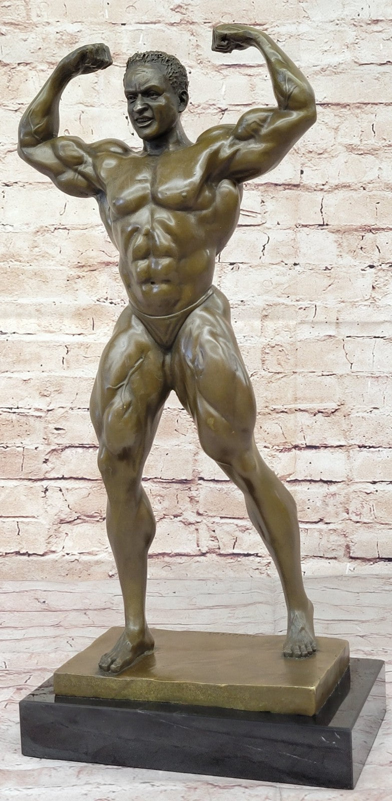 Handcrafted bronze sculpture SALE Decor Home Man Muscle Large Deco Art Original
