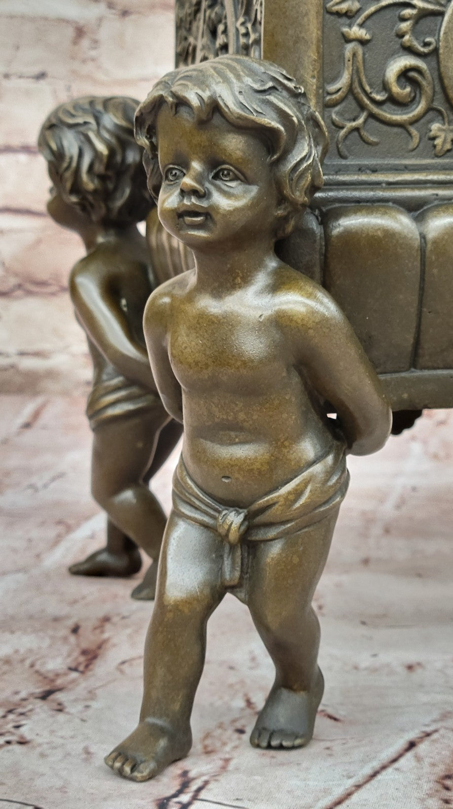 Handcrafted bronze sculpture SALE Che Joseph By Planter Puti Boy Identical Four