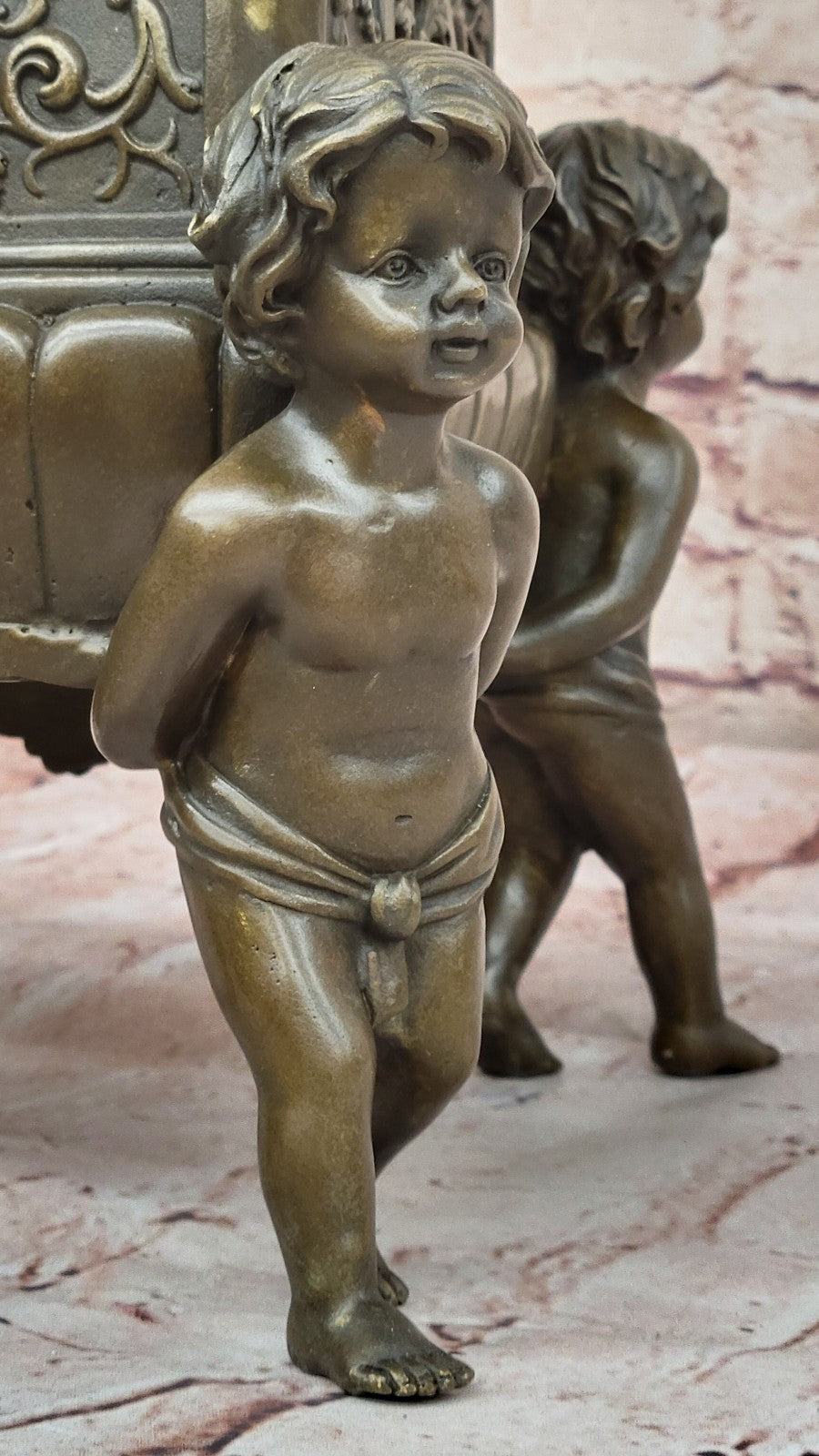 Handcrafted bronze sculpture SALE Che Joseph By Planter Puti Boy Identical Four