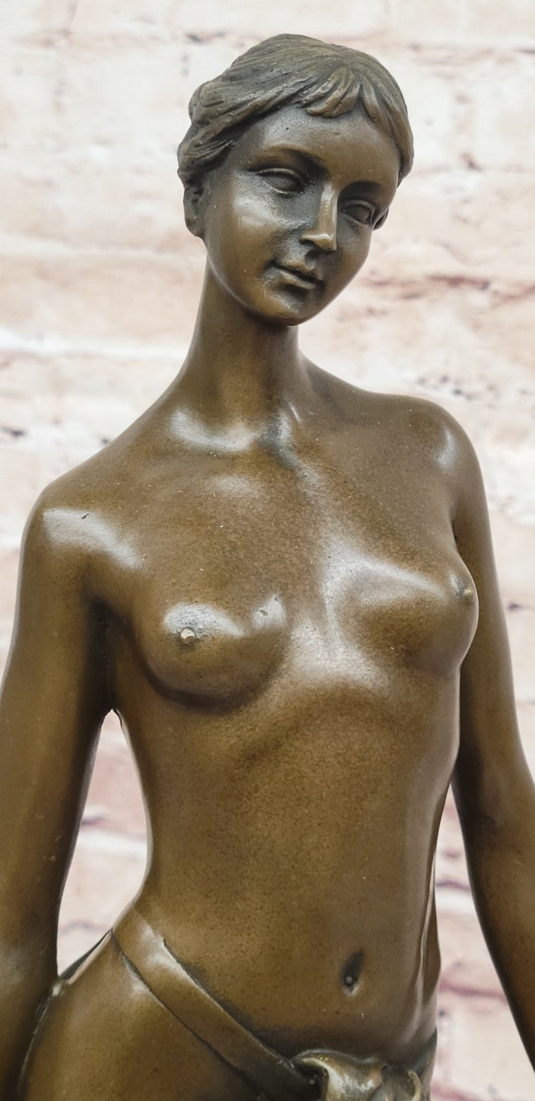 Art Deco Nude Naked Roman Woman by Brutt Handcrafted Bronze Masterpiece Sale