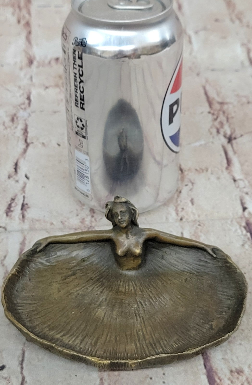 Handcrafted Bronze sculpture SALE Deco Female Nude Tray Dish Rubin Figurine