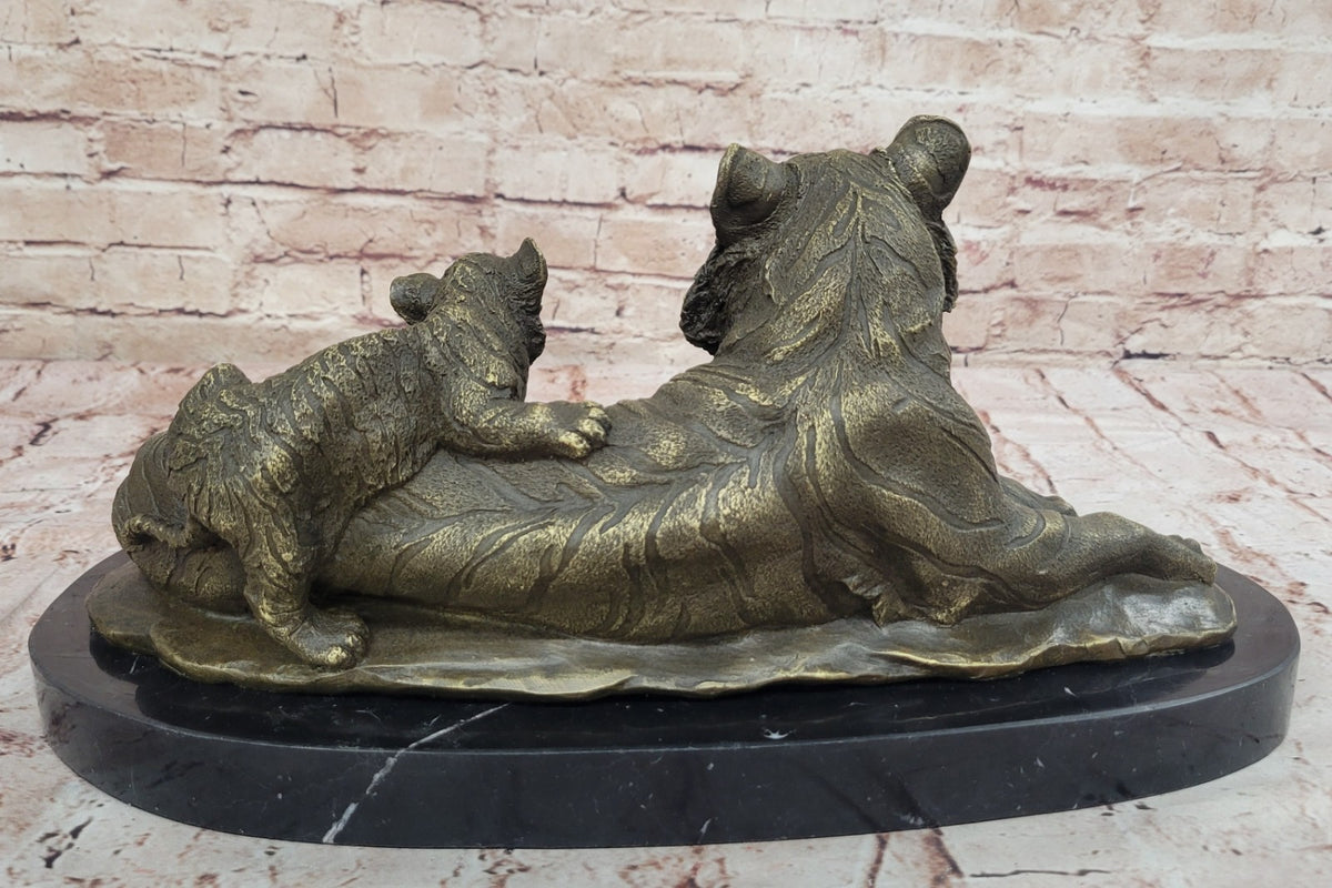 LARGE BRONZE STATUE SCULPTURE LION PANTHER TIGER PUMA COUGAR BIG CAT AFRICAN
