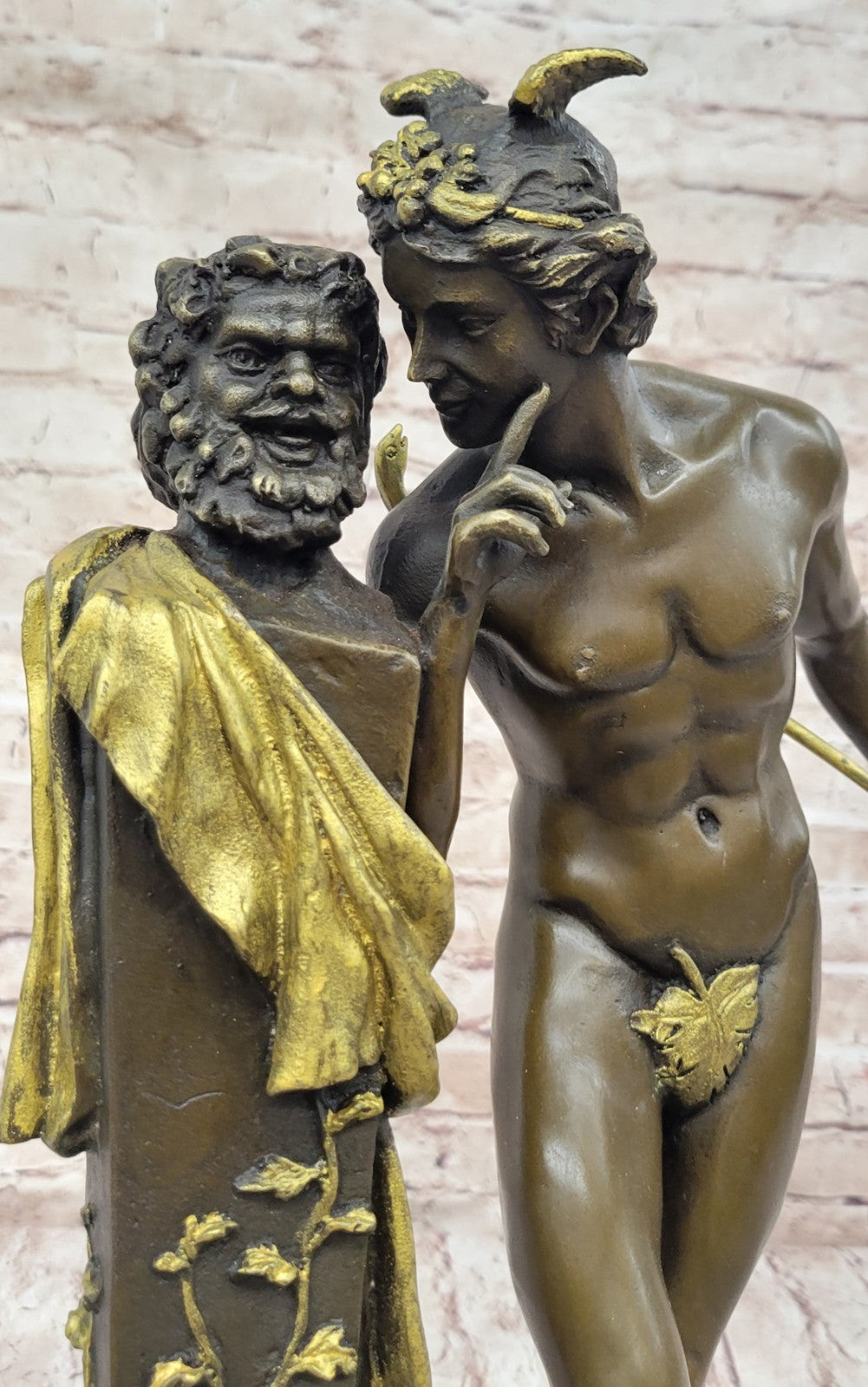 Art Deco Gild Bronze Sculpture Hot Cast Flying Mercury Classic Artwork Sale