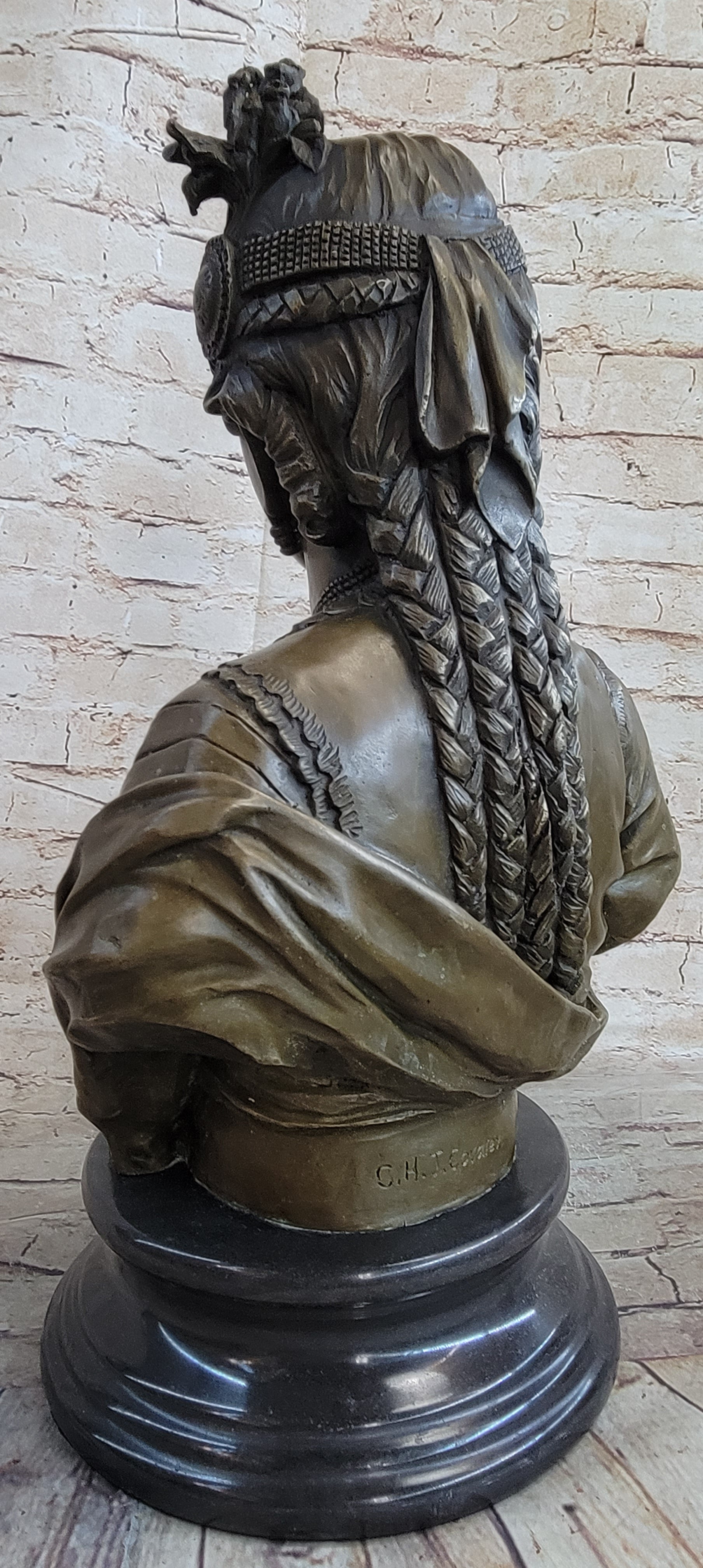 Handcrafted bronze sculpture SALE Bust Female Cordier By Caire Le Lady Egyptian